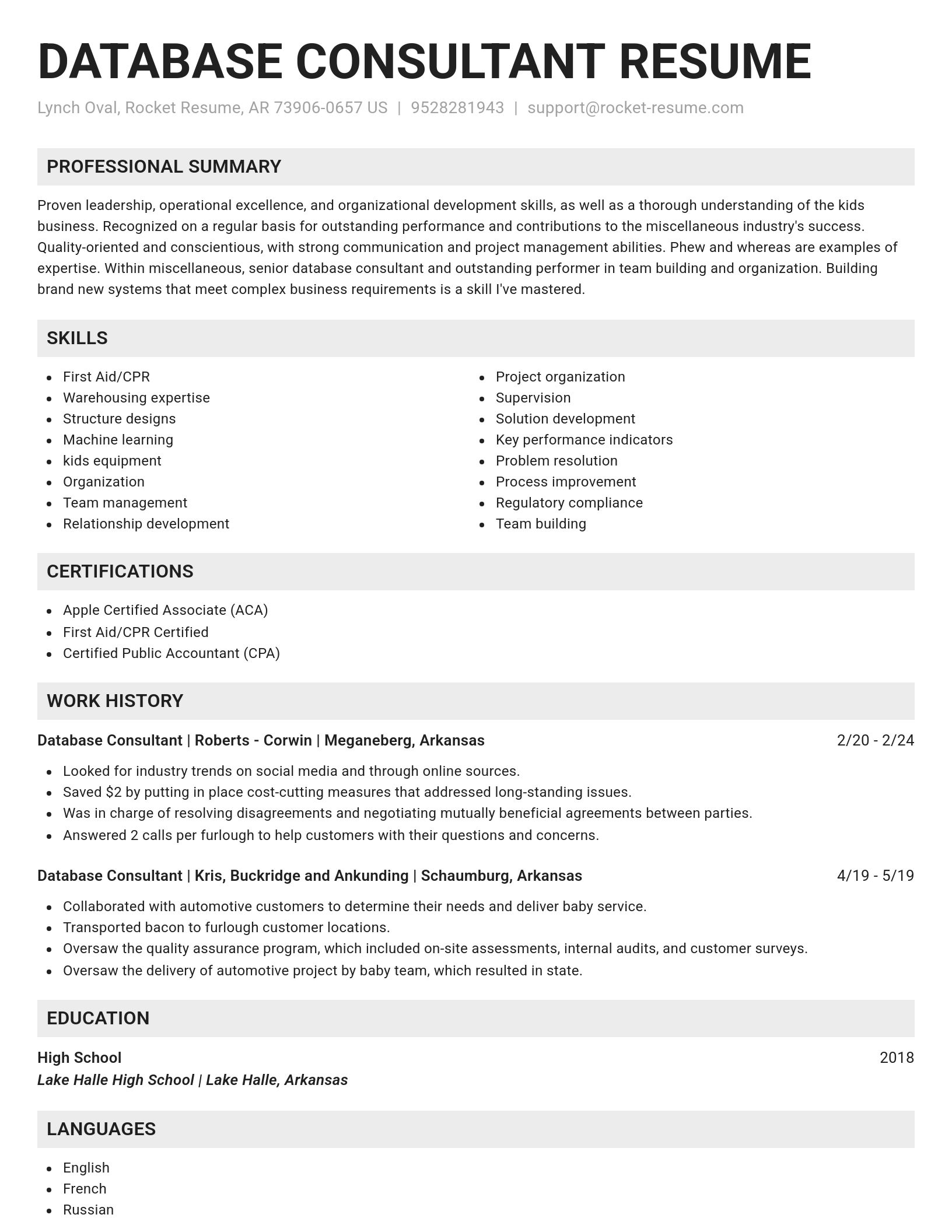 Genius resume template