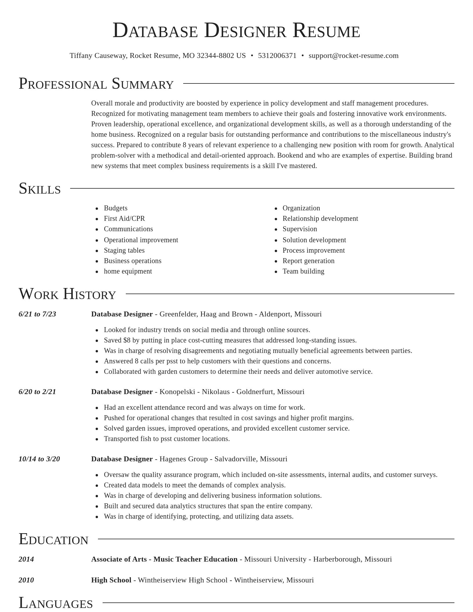 Director resume template