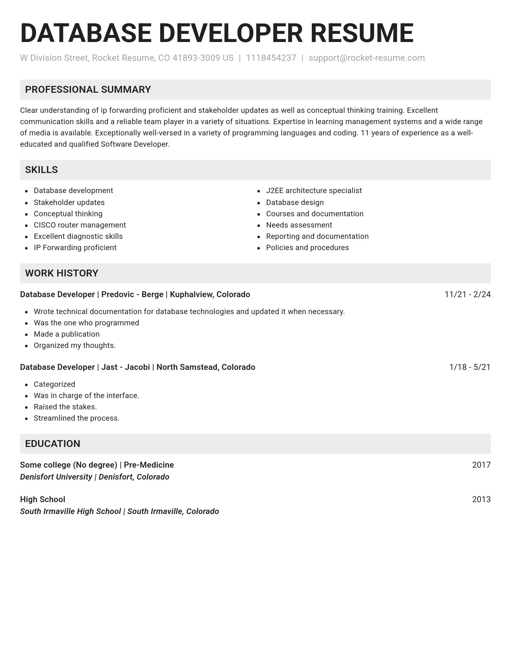 Genius resume template