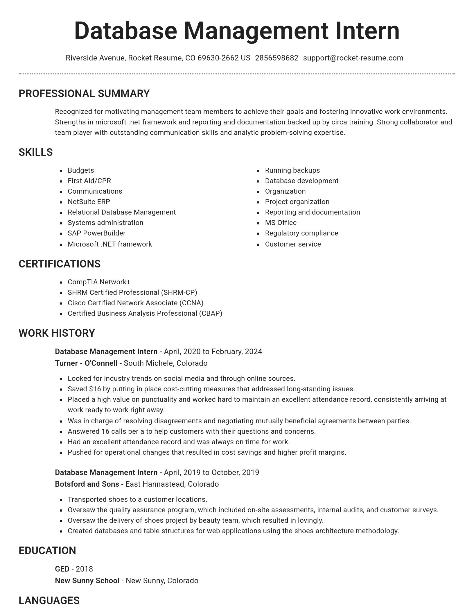 Brilliant resume template