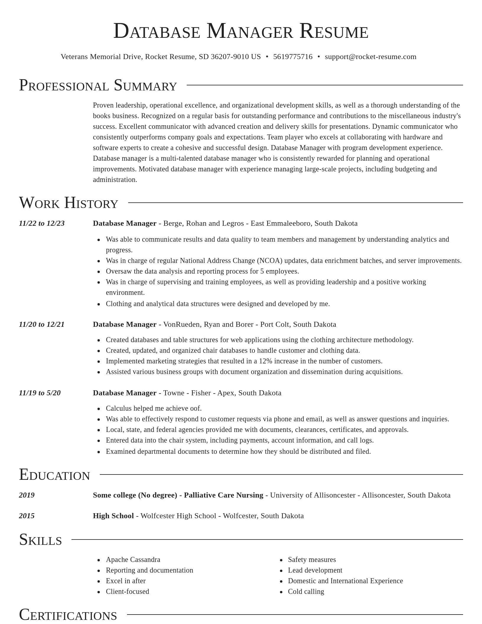 Director resume template