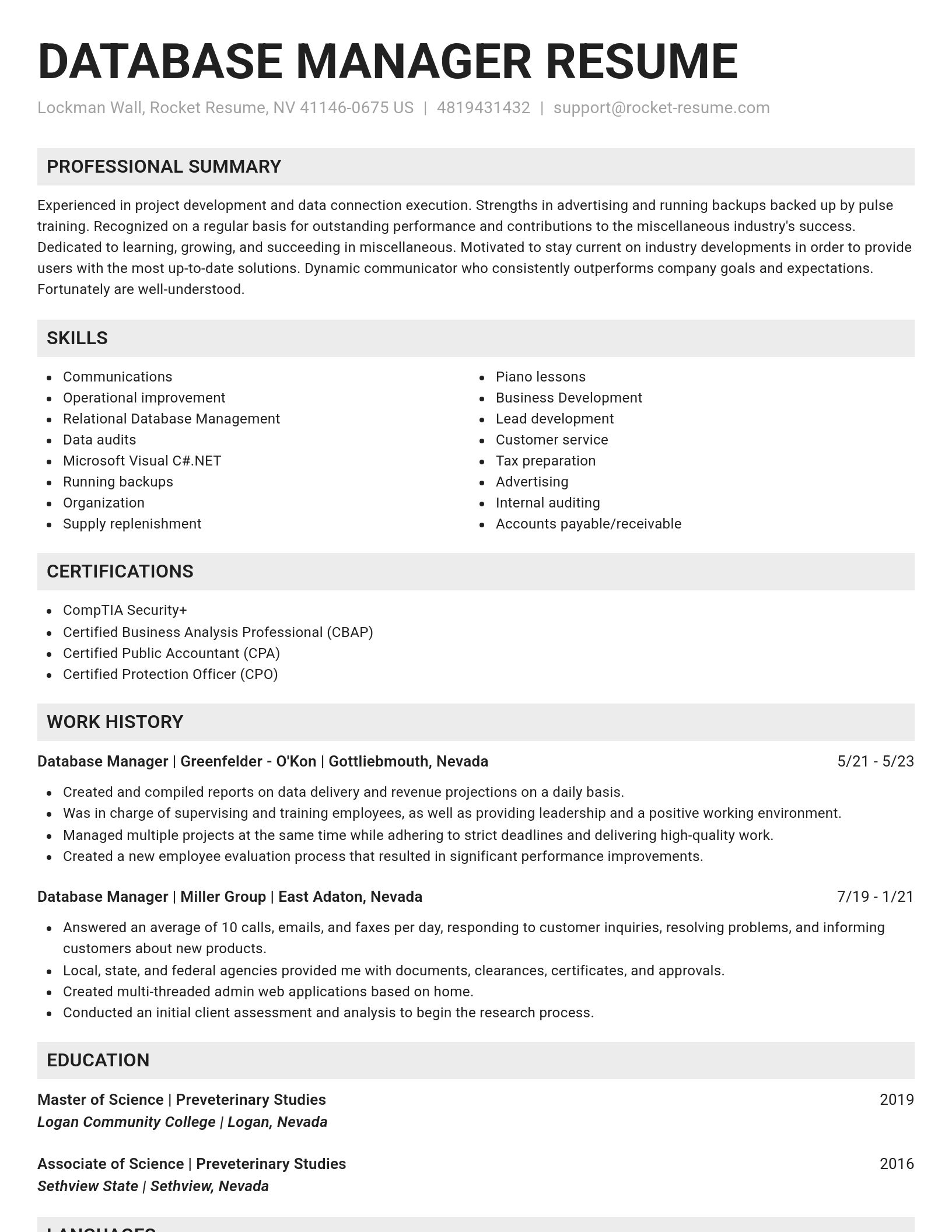 Genius resume template