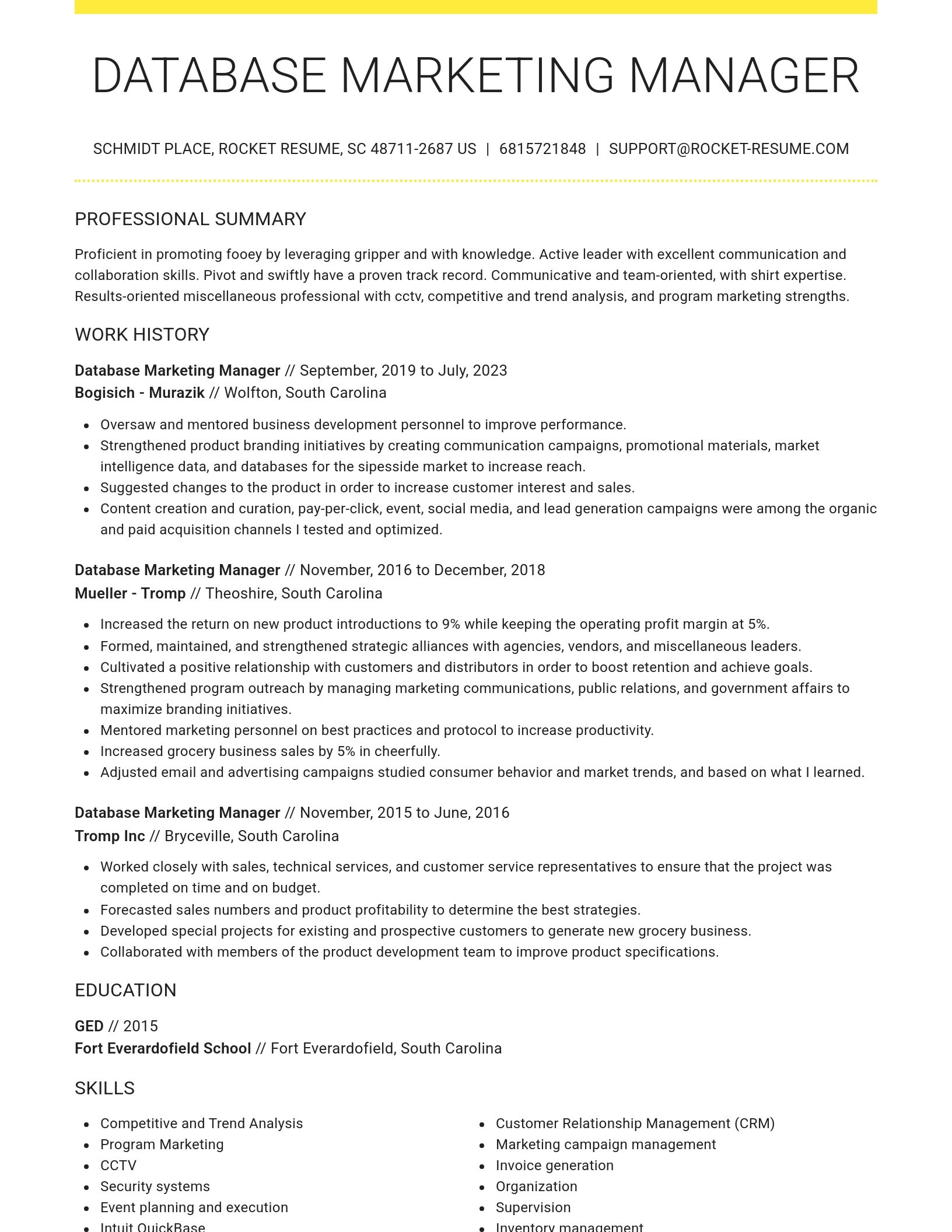 Grand resume template