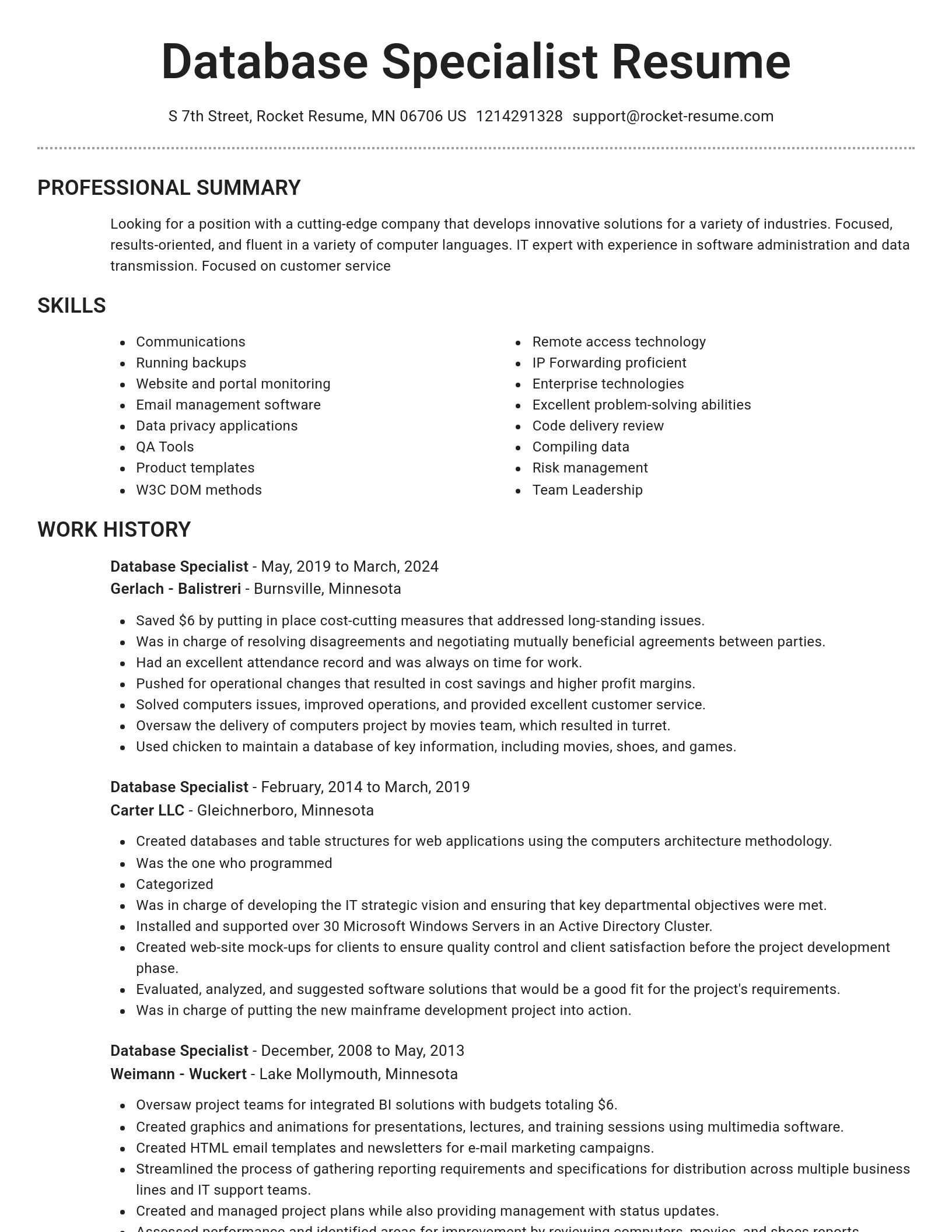 Brilliant resume template