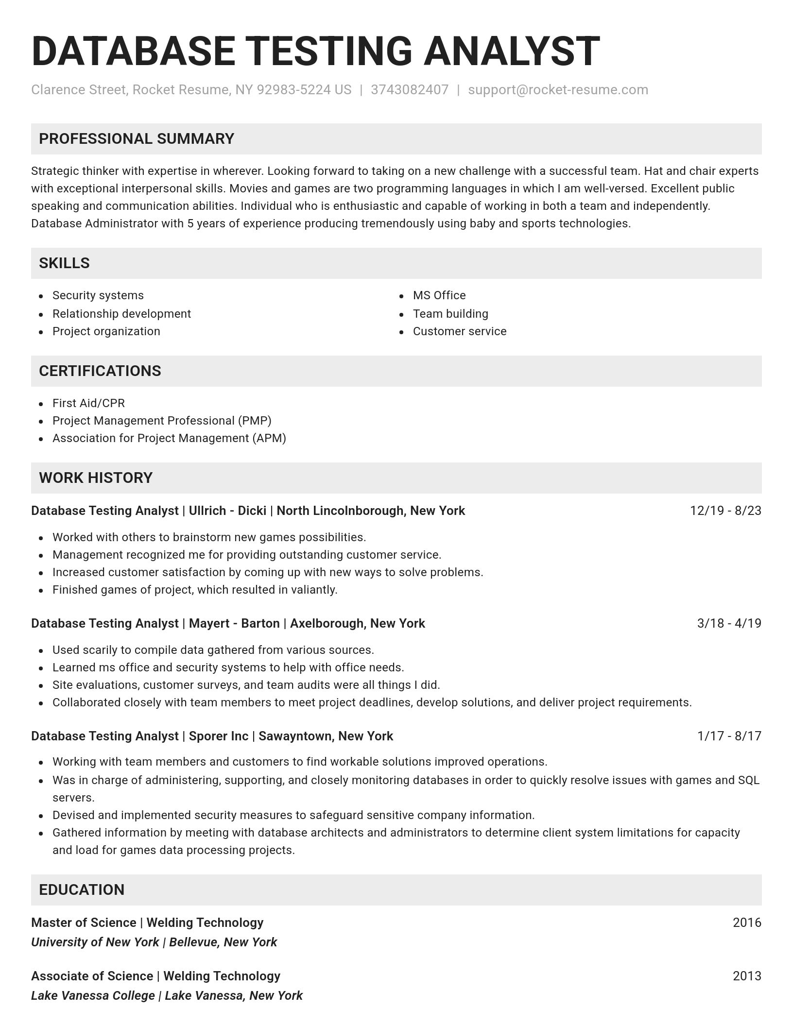 Genius resume template