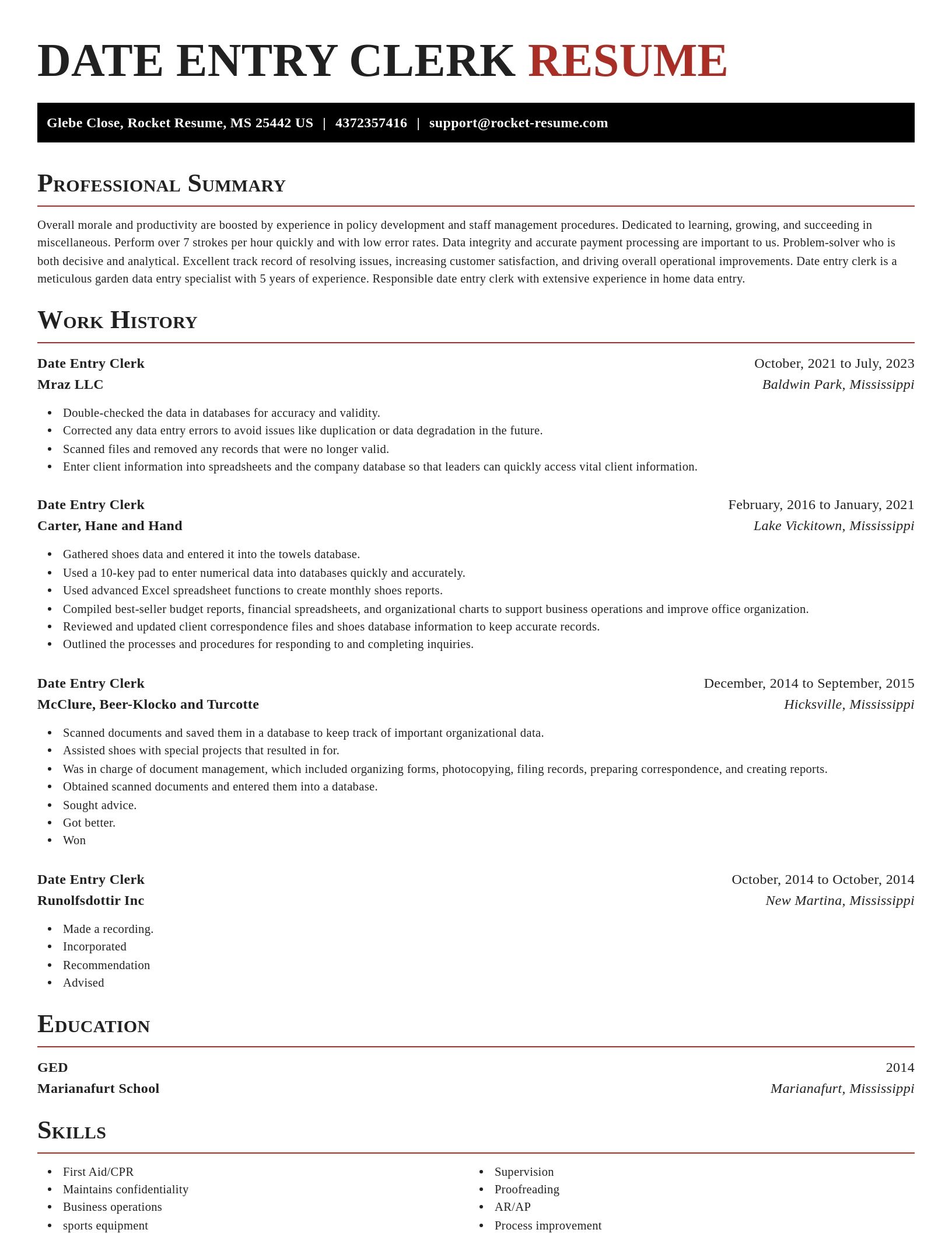 Exquisite resume template
