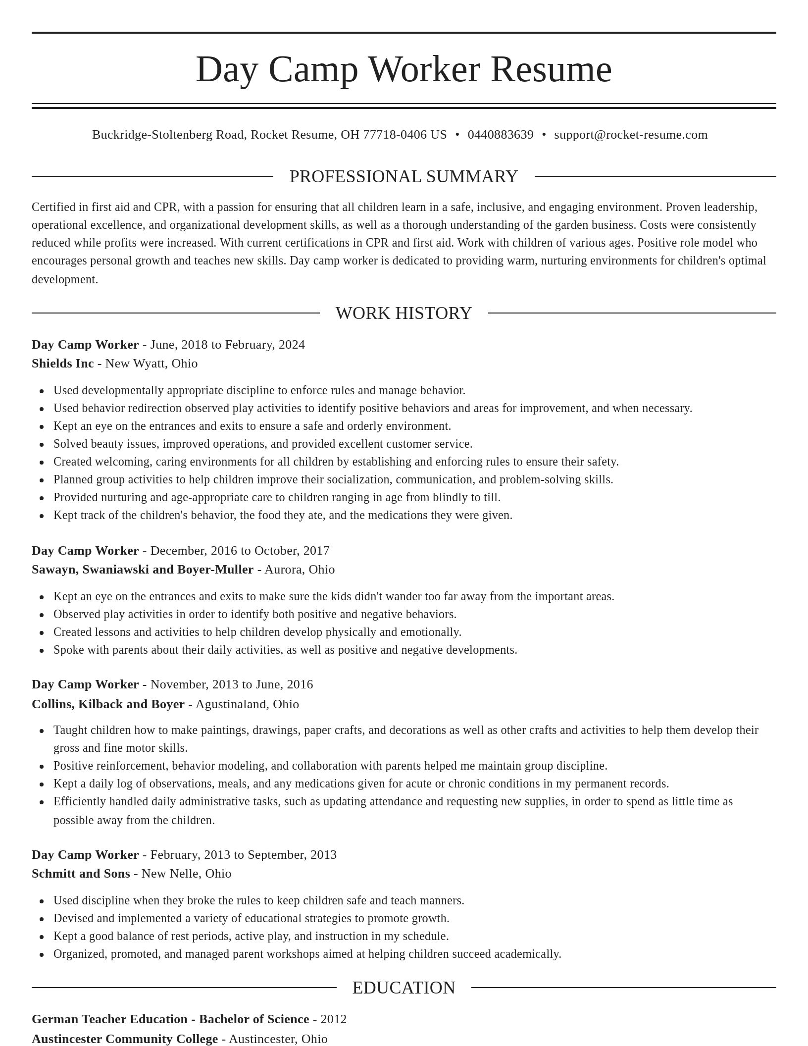 Elegant resume template