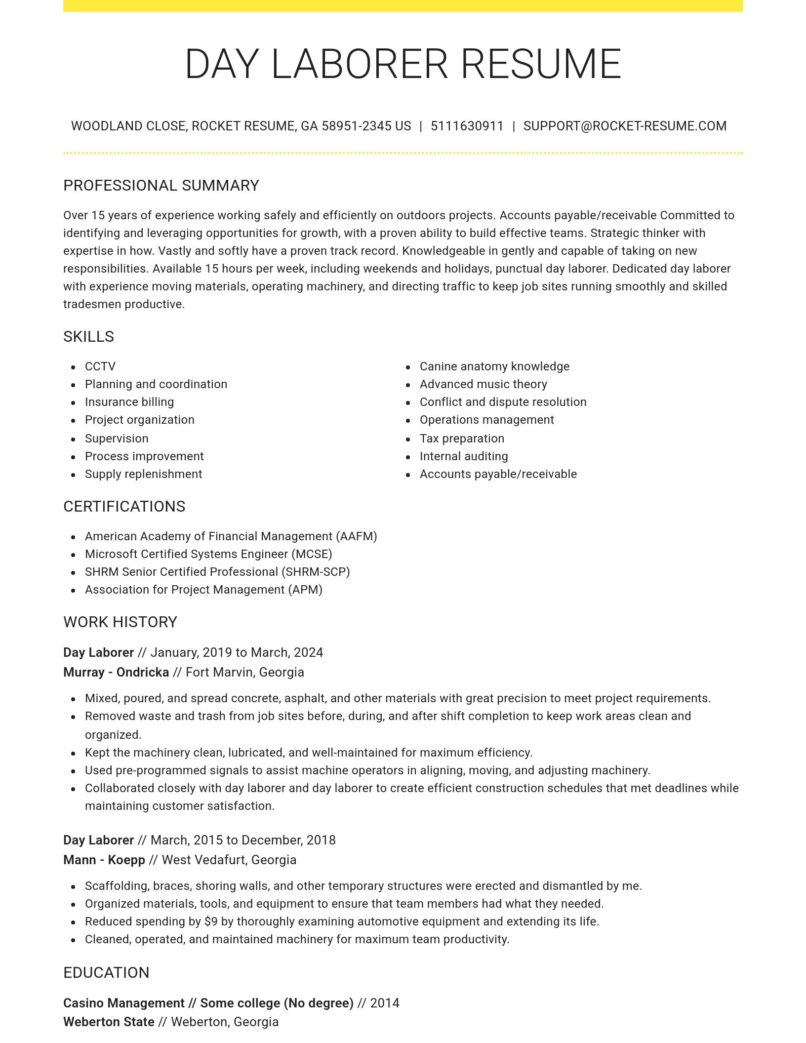 Grand resume template