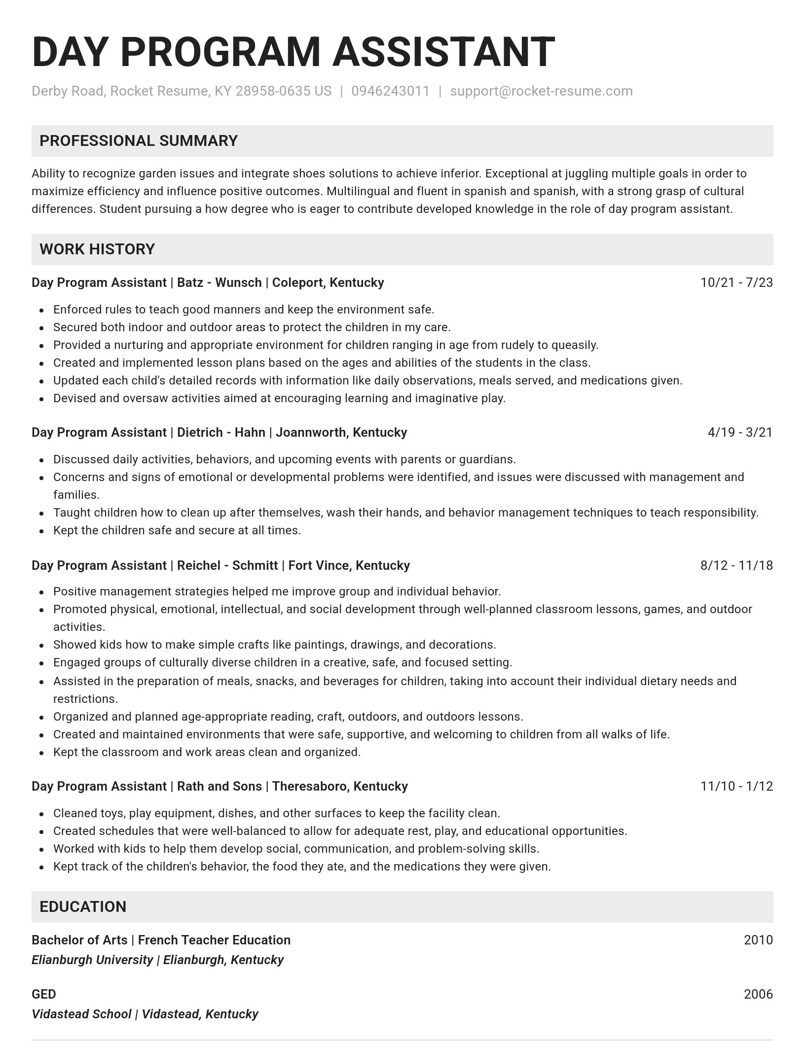 Genius resume template