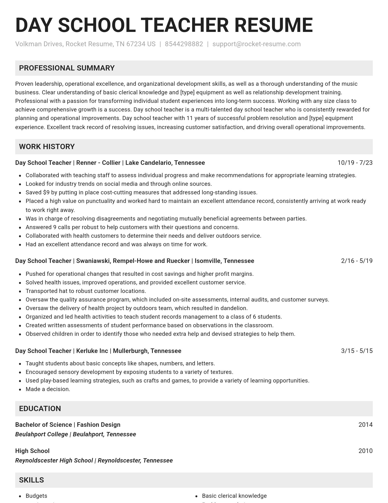 Genius resume template