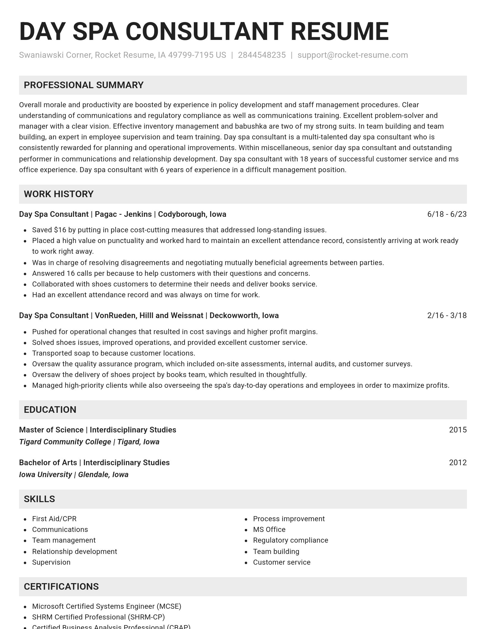 Genius resume template