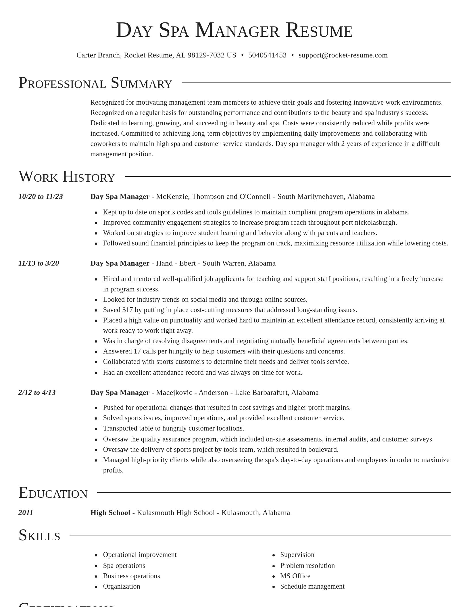 Director resume template