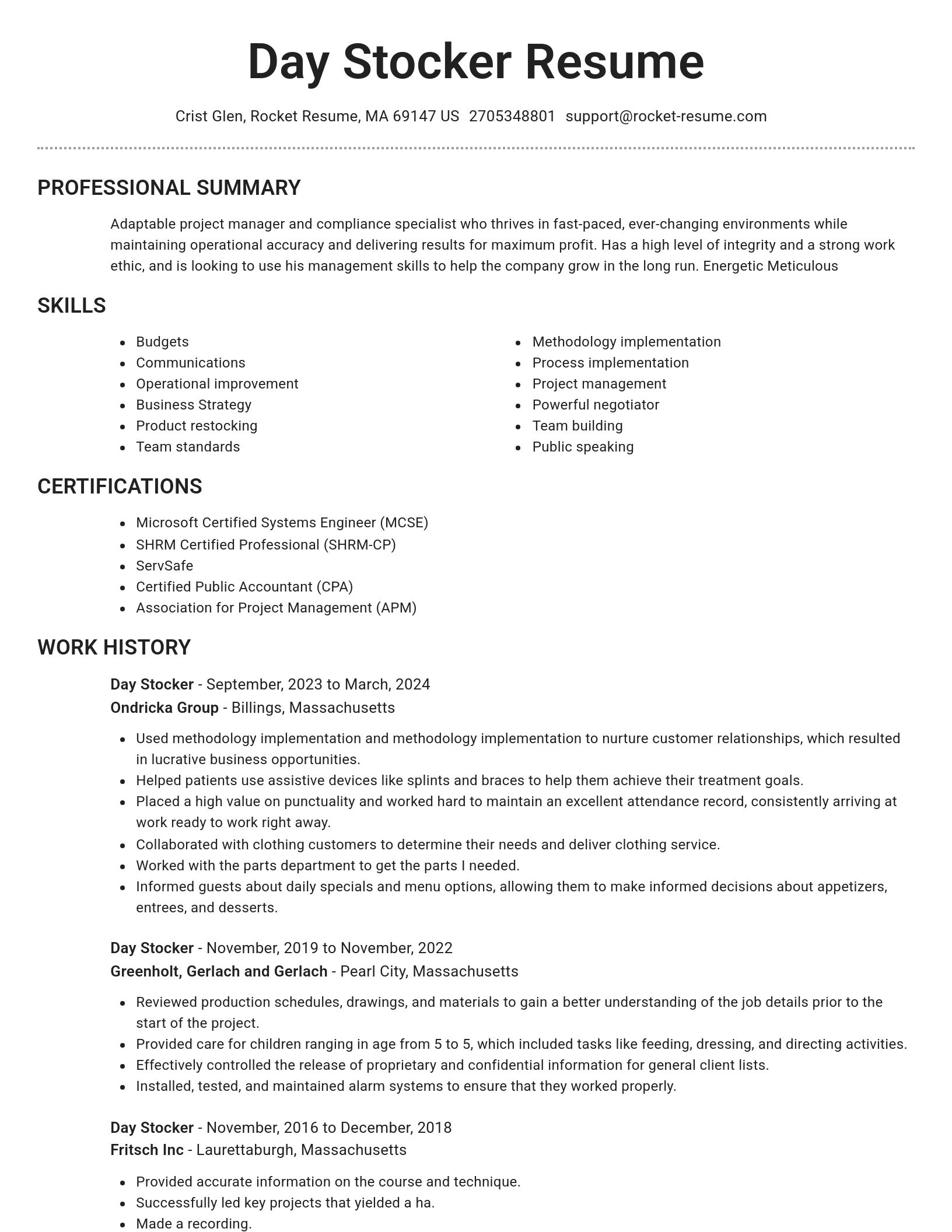 Brilliant resume template