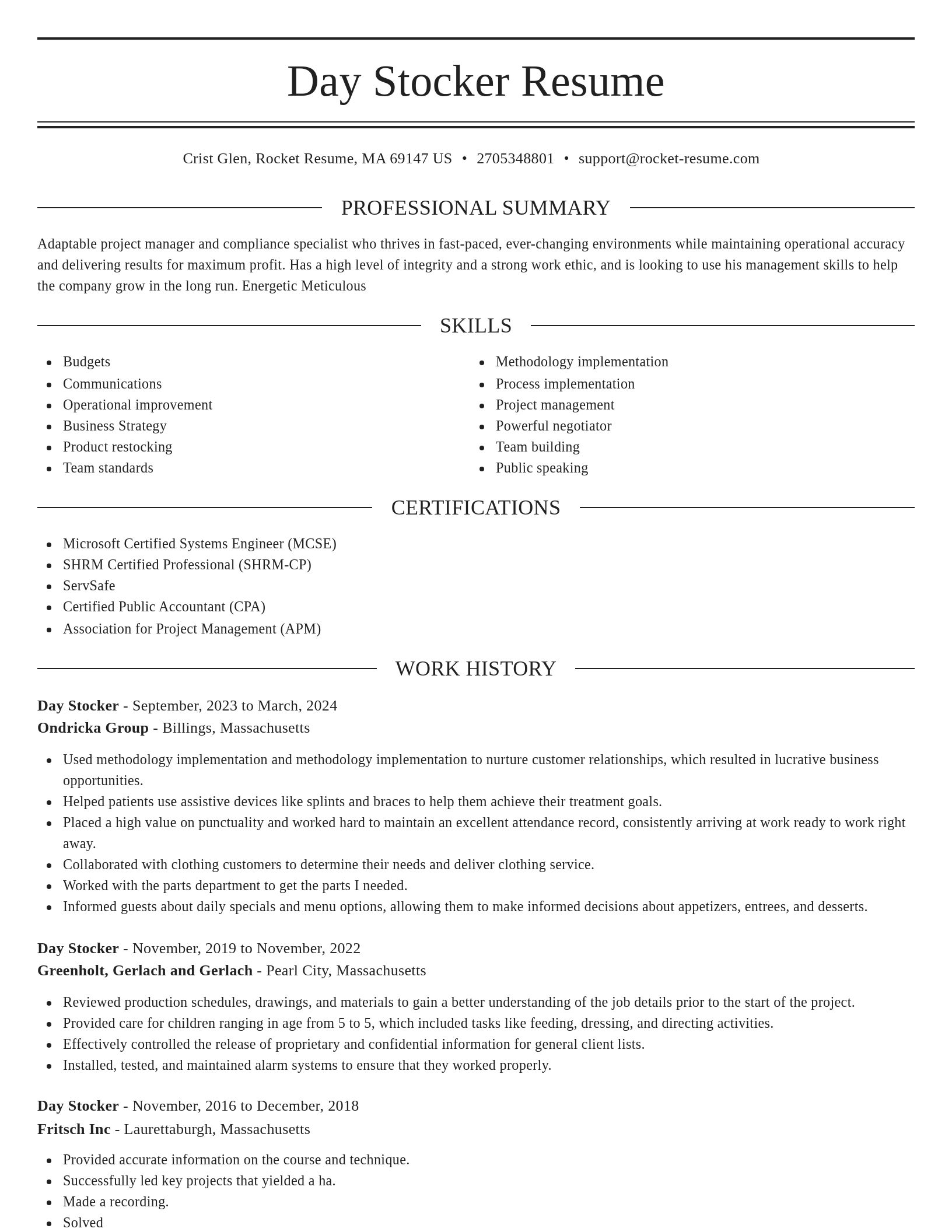 Elegant resume template