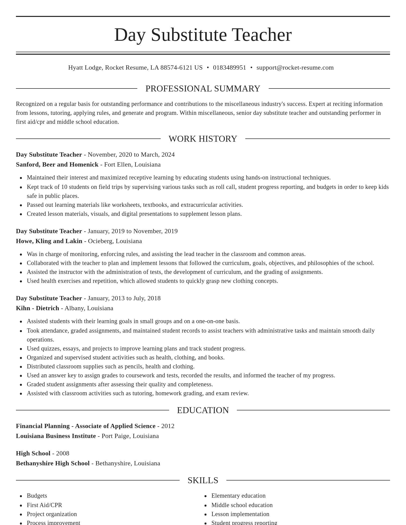 Elegant resume template