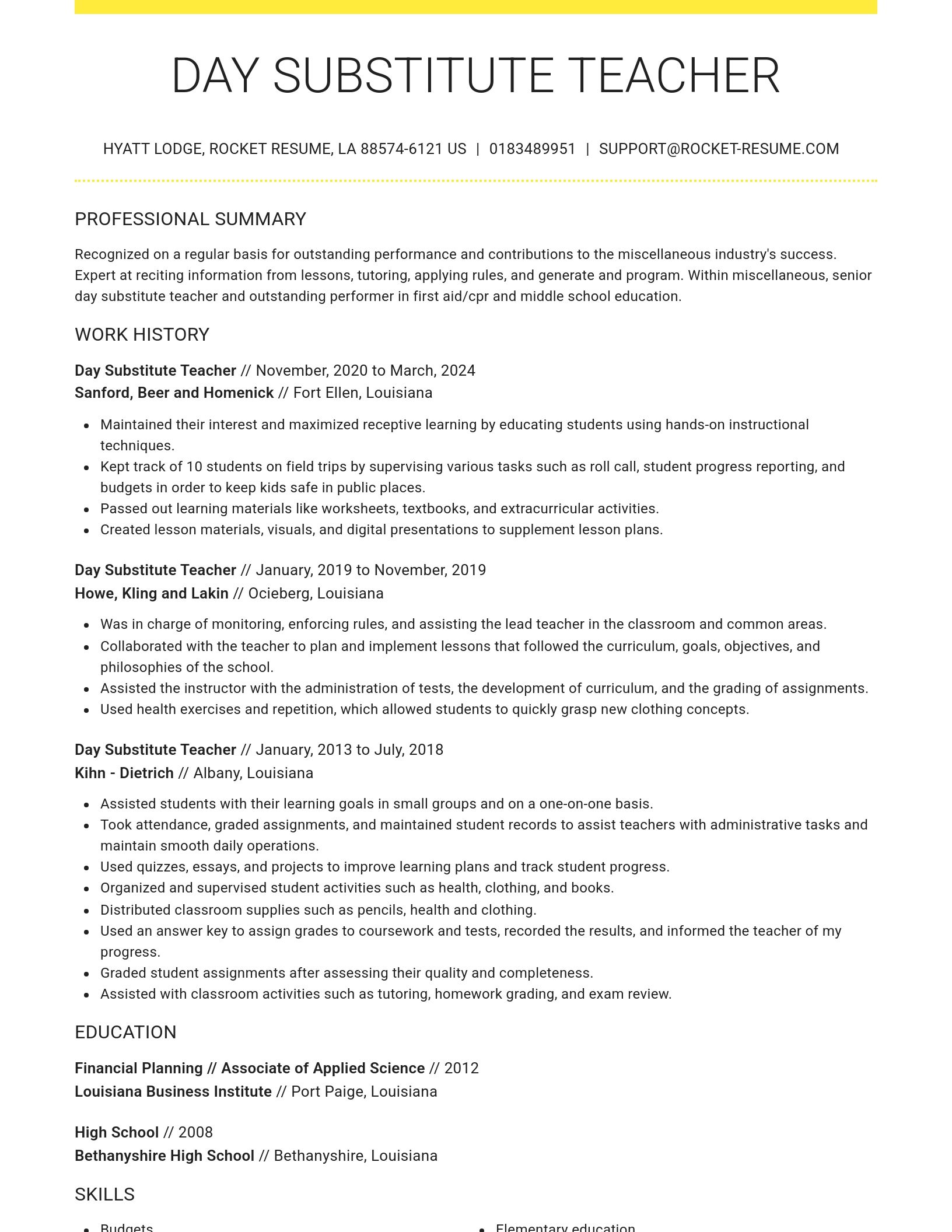 Grand resume template