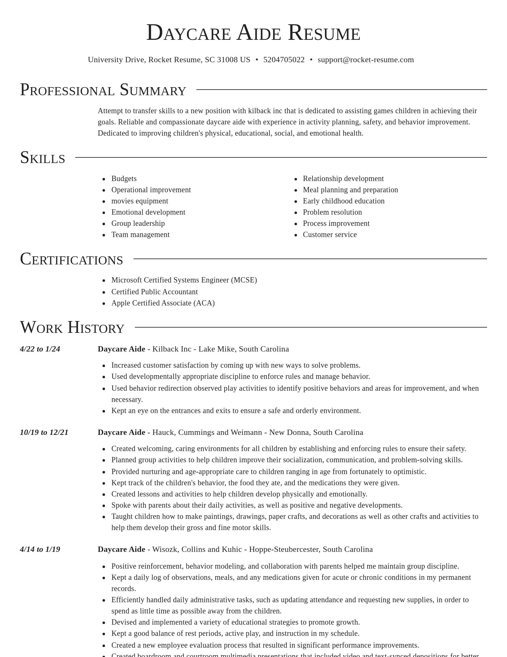 Director resume template