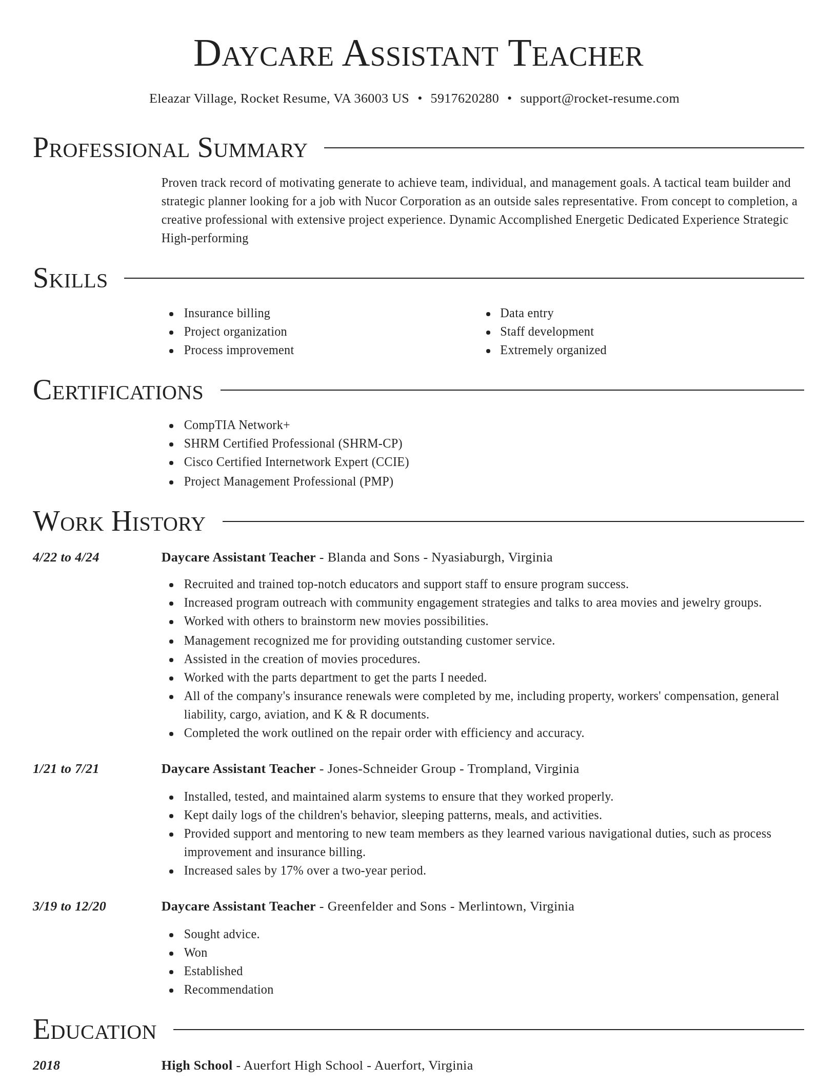 Director resume template
