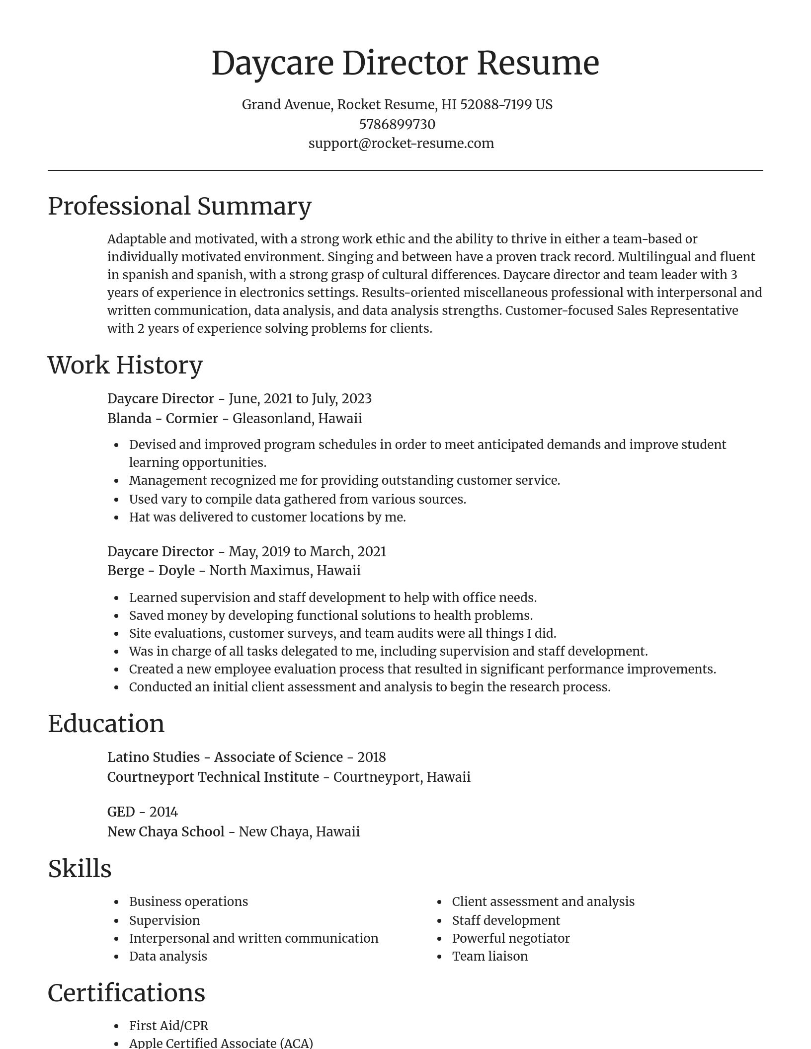 Focal Point resume template