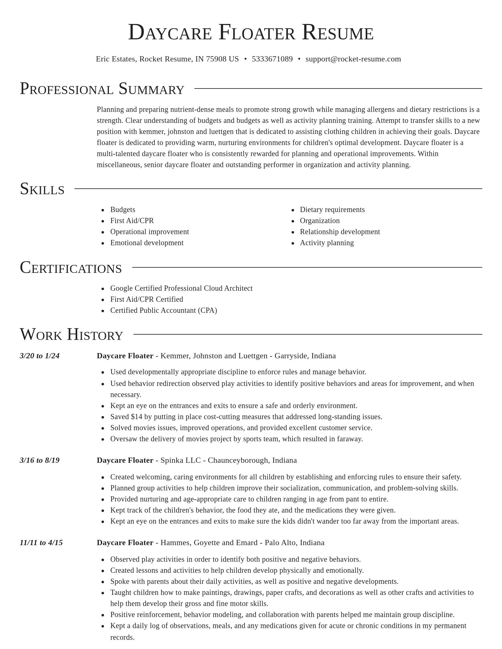 Director resume template