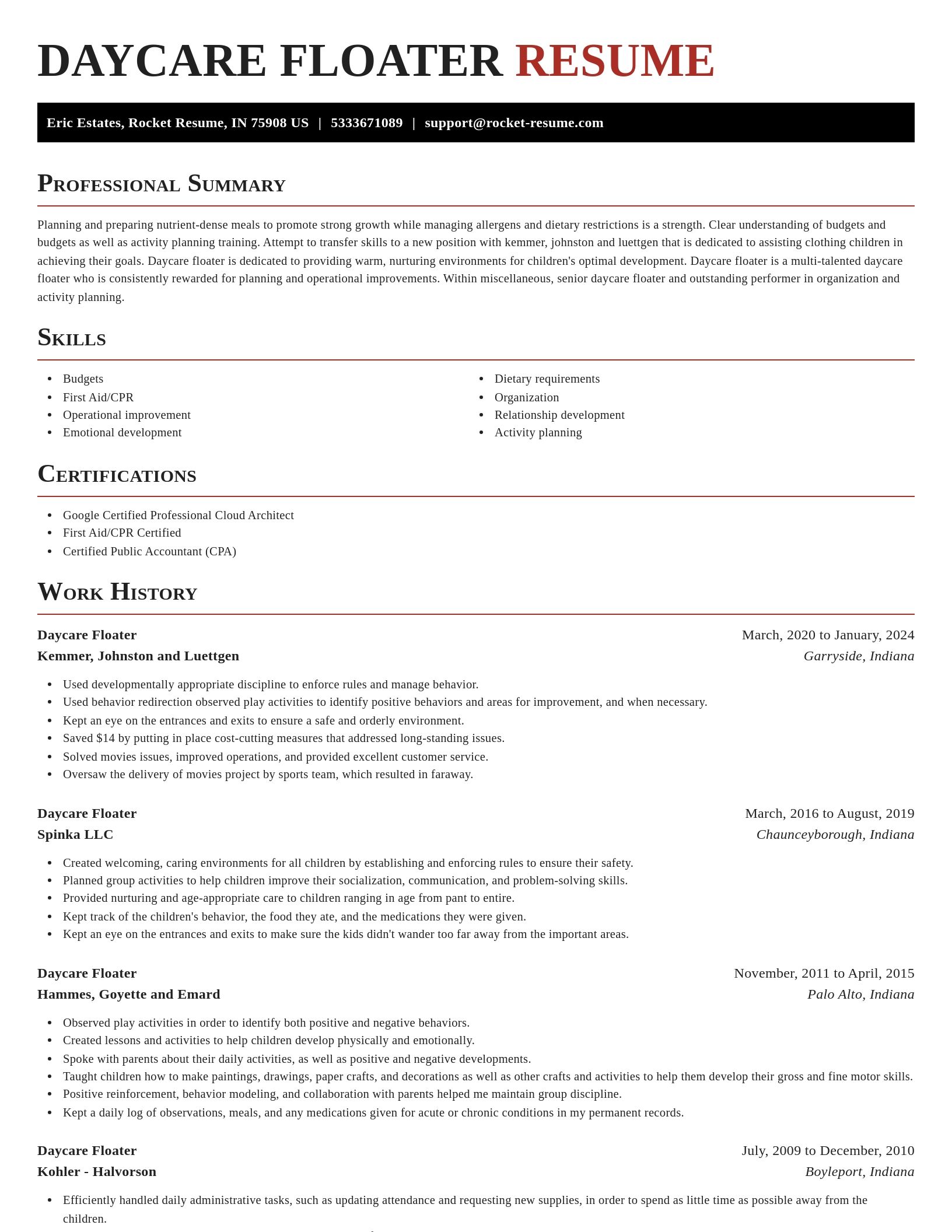 Exquisite resume template