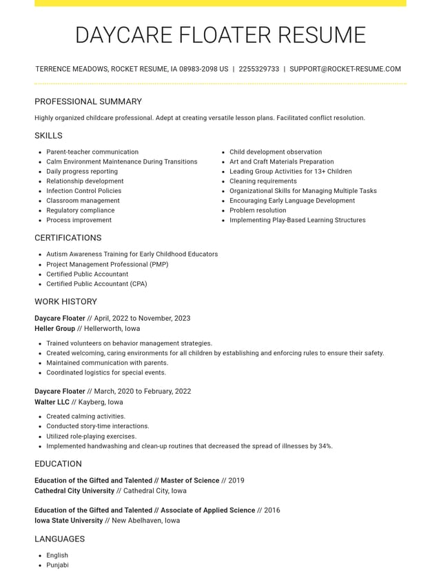 Grand resume template