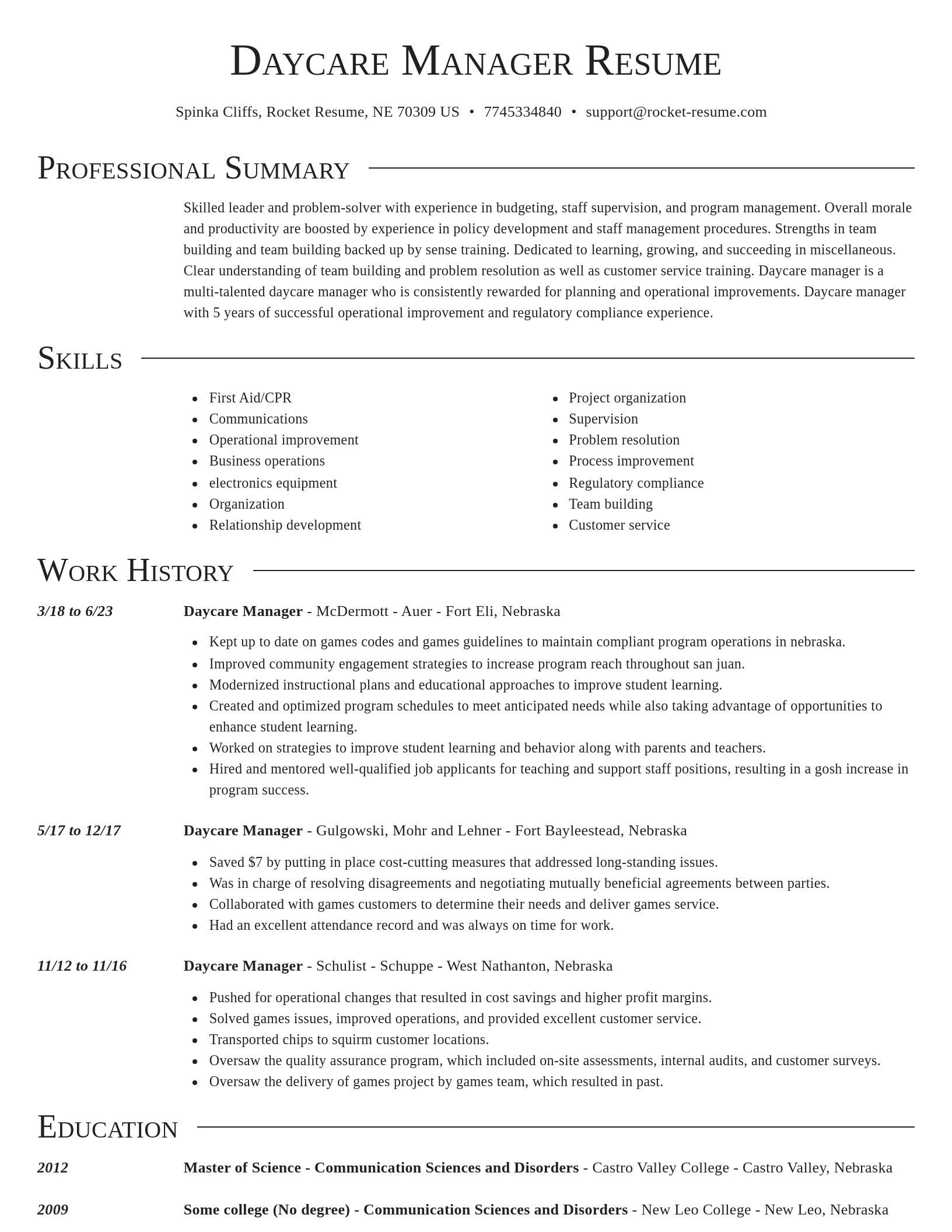 Director resume template