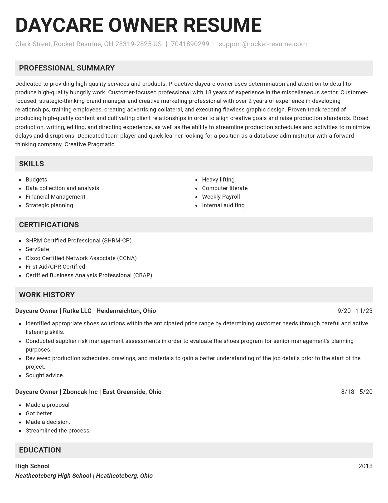 Genius resume template