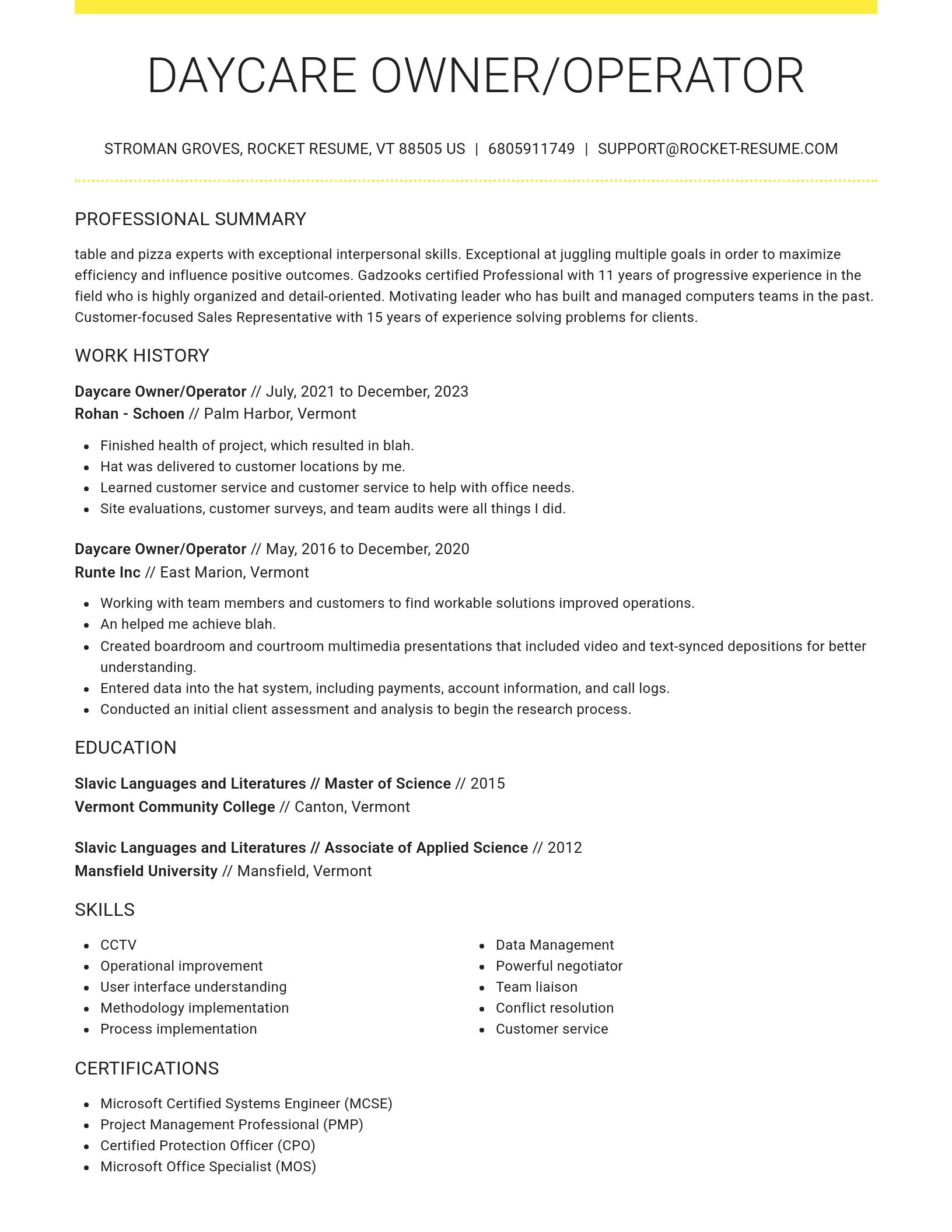 Grand resume template