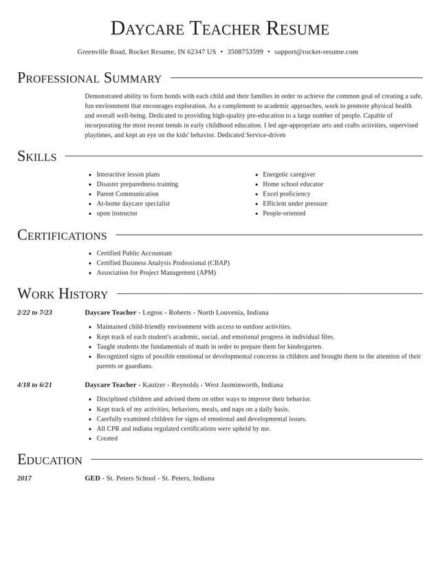 Director resume template