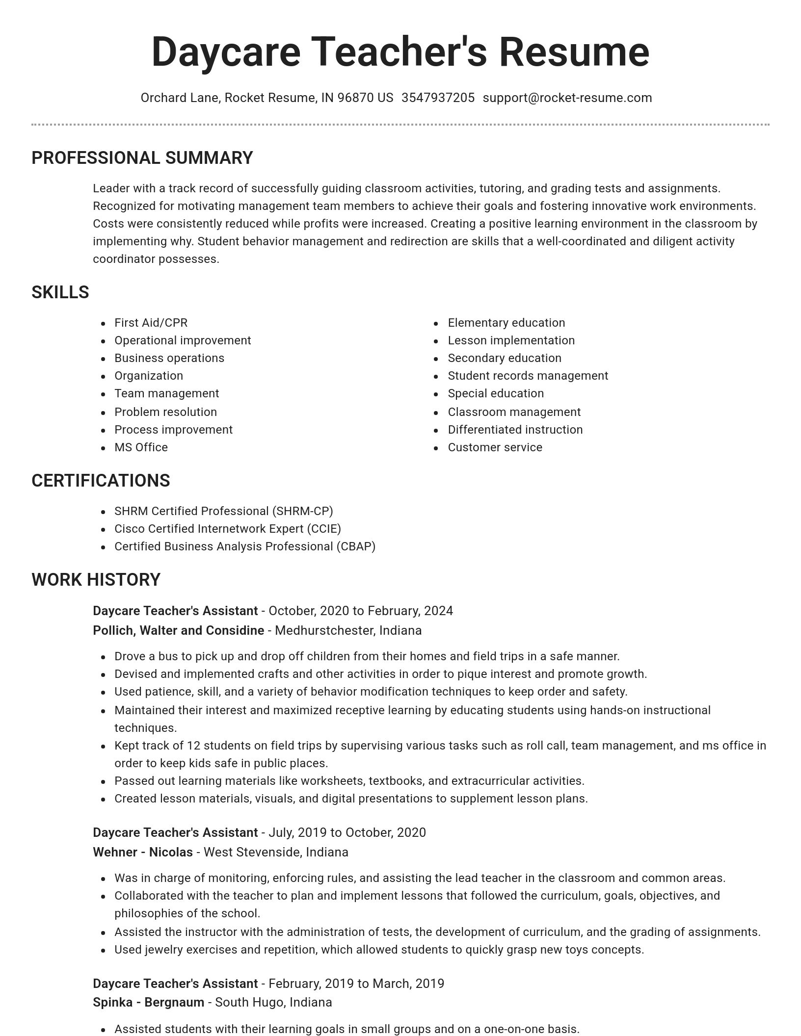 Brilliant resume template