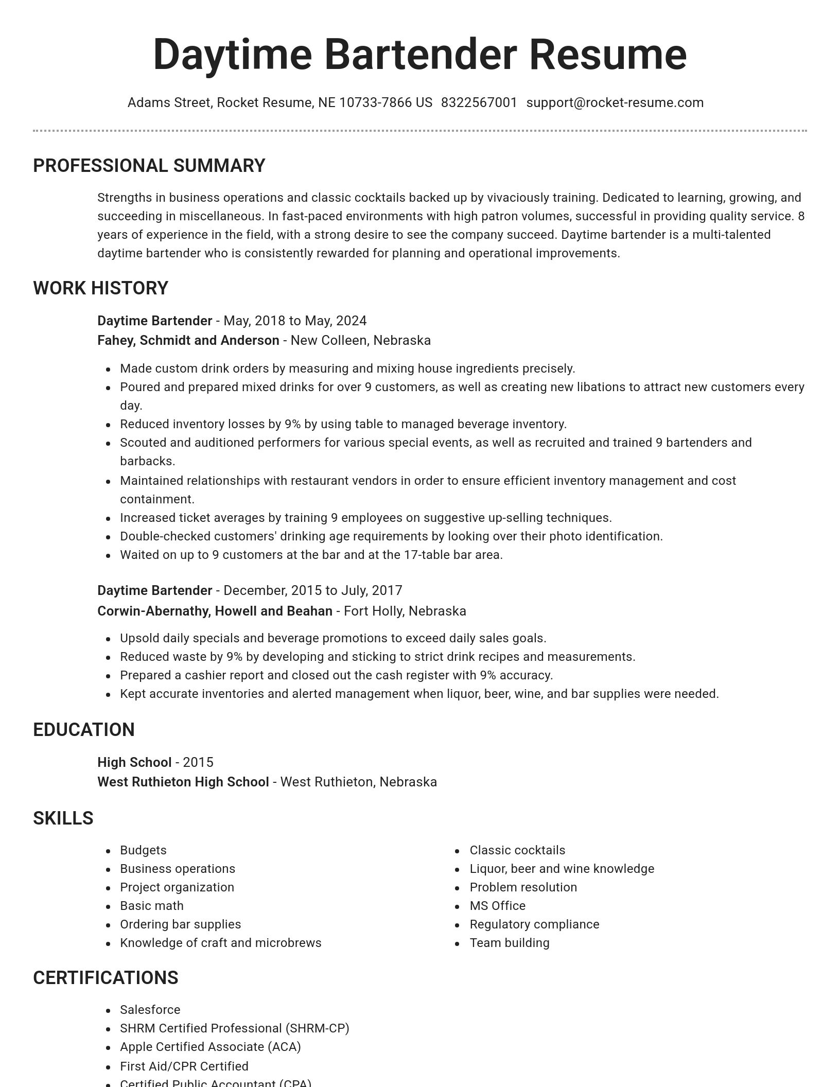 Brilliant resume template