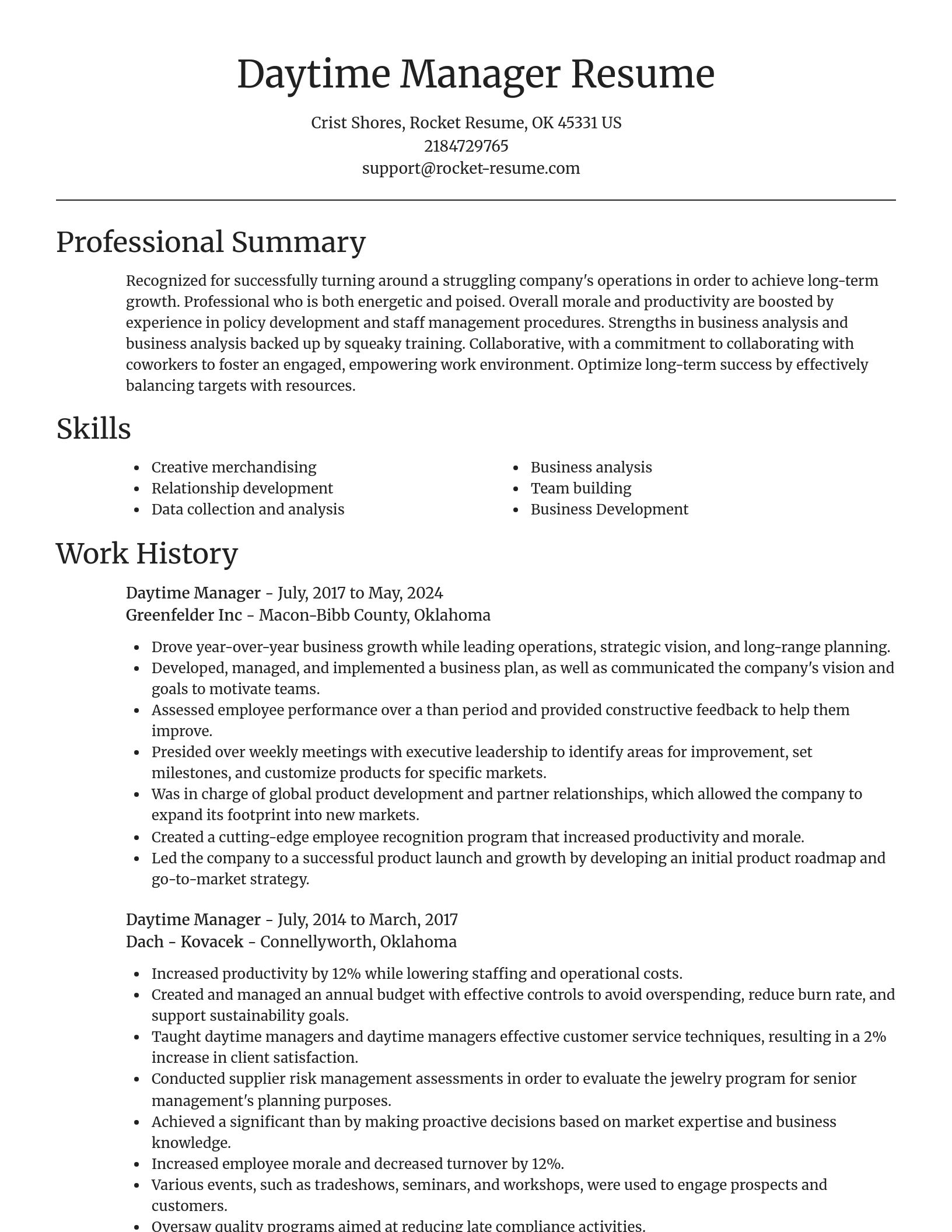 Focal Point resume template