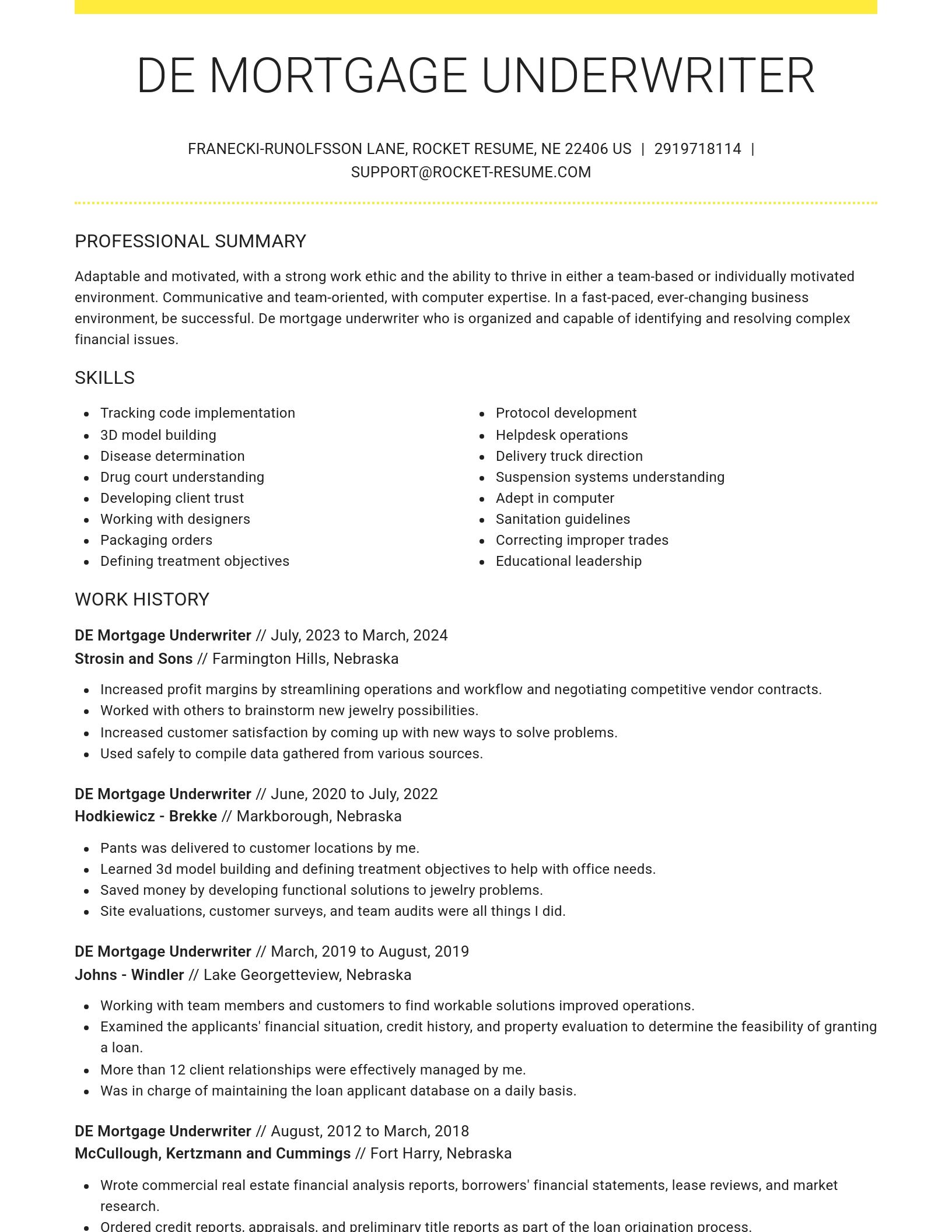 Grand resume template