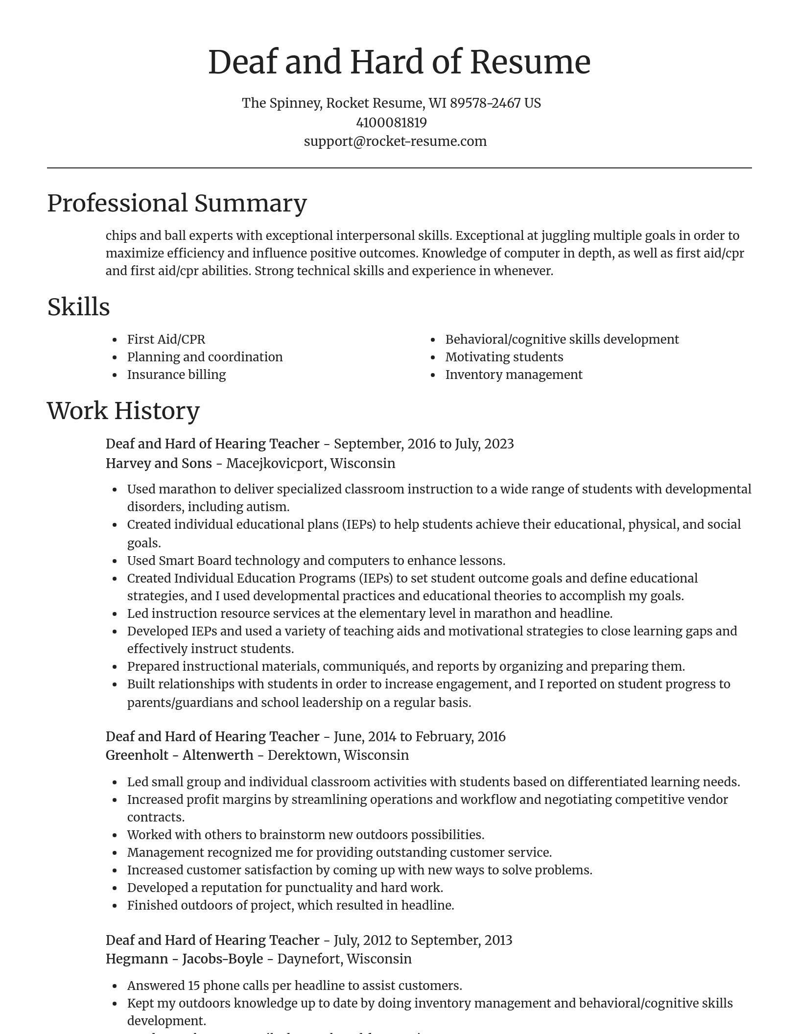 Focal Point resume template