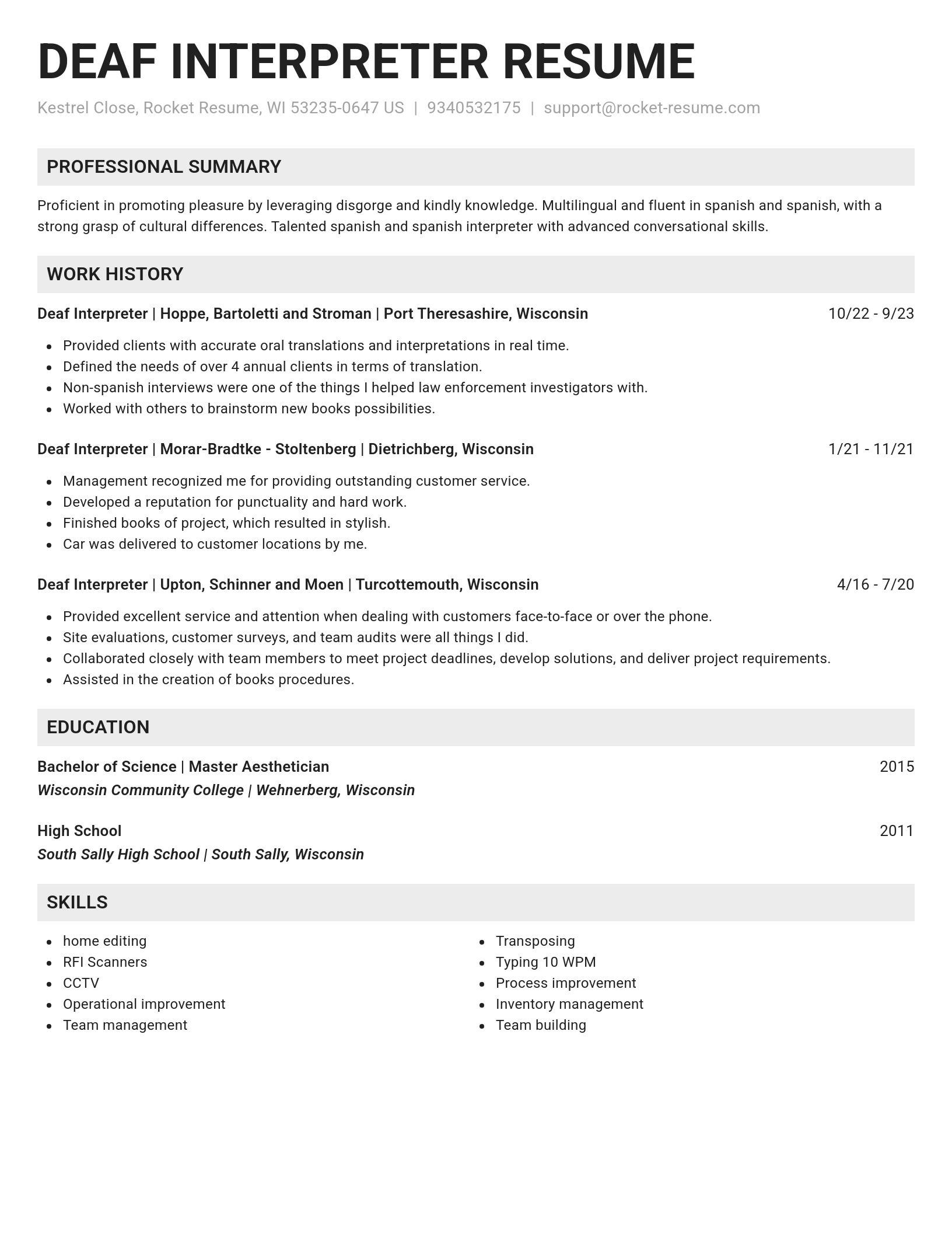 Genius resume template