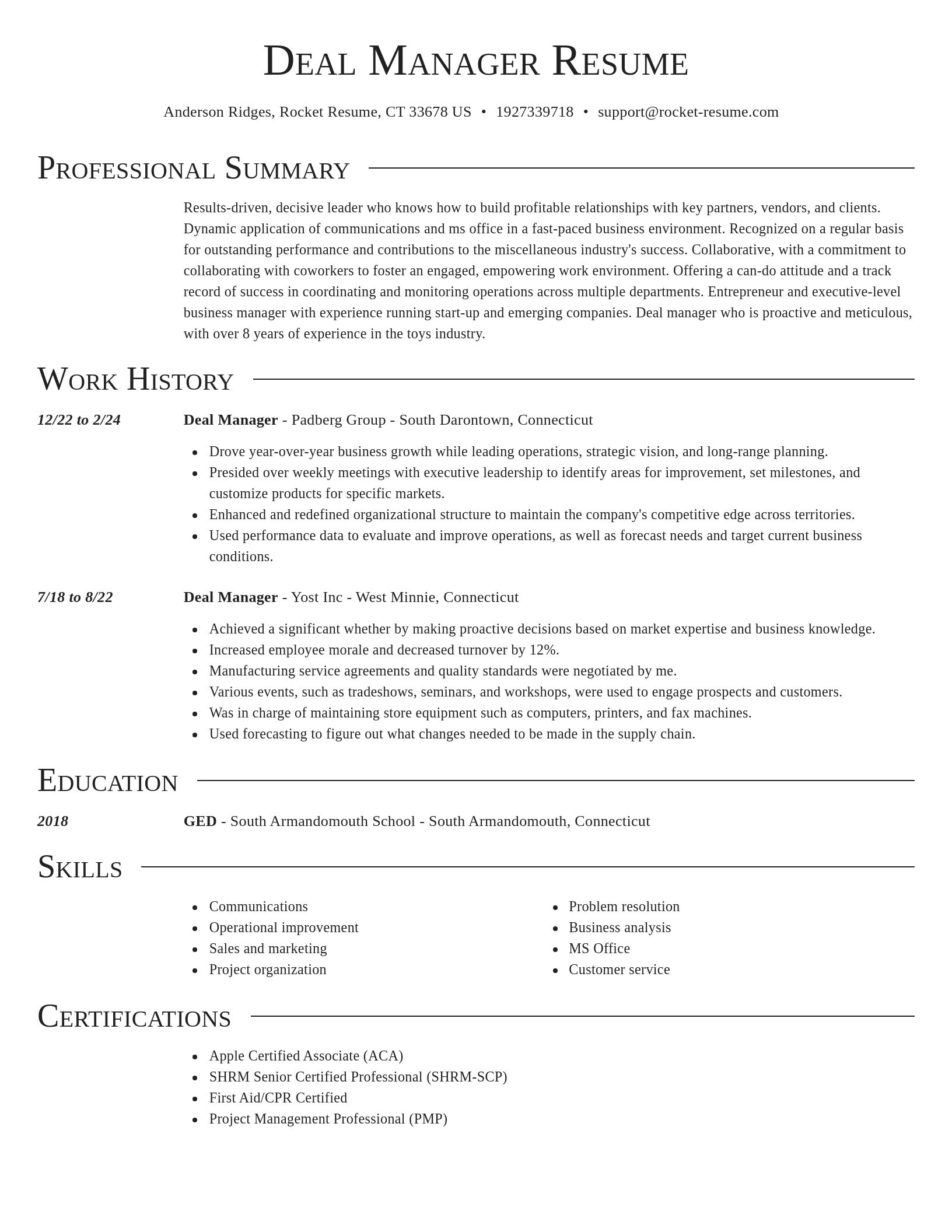 Director resume template