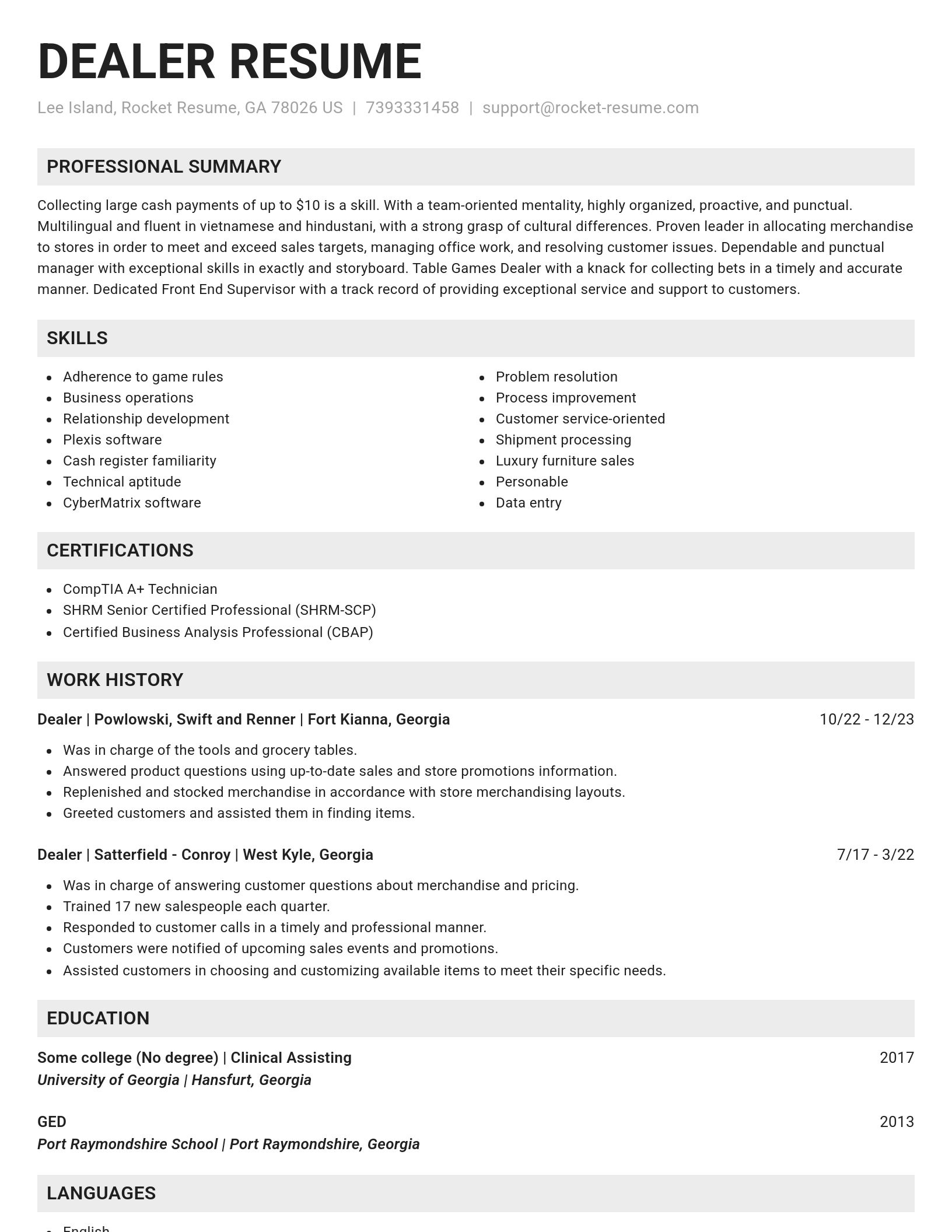 Genius resume template
