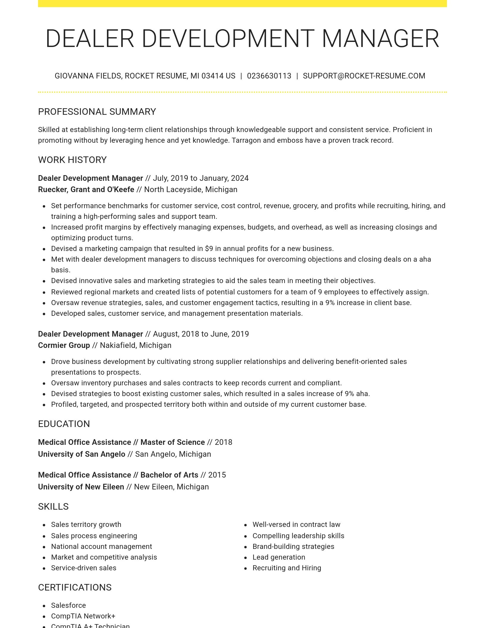 Grand resume template
