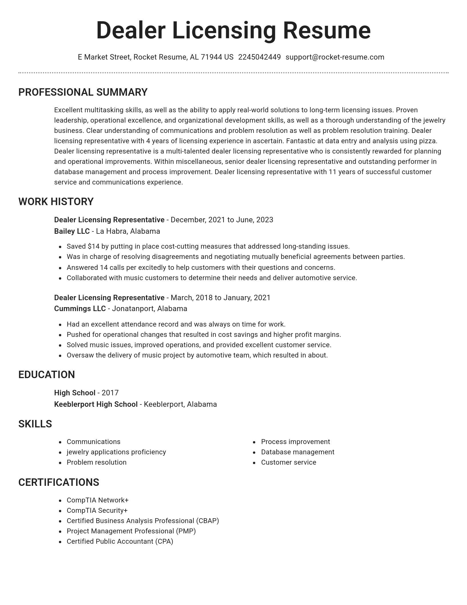 Brilliant resume template