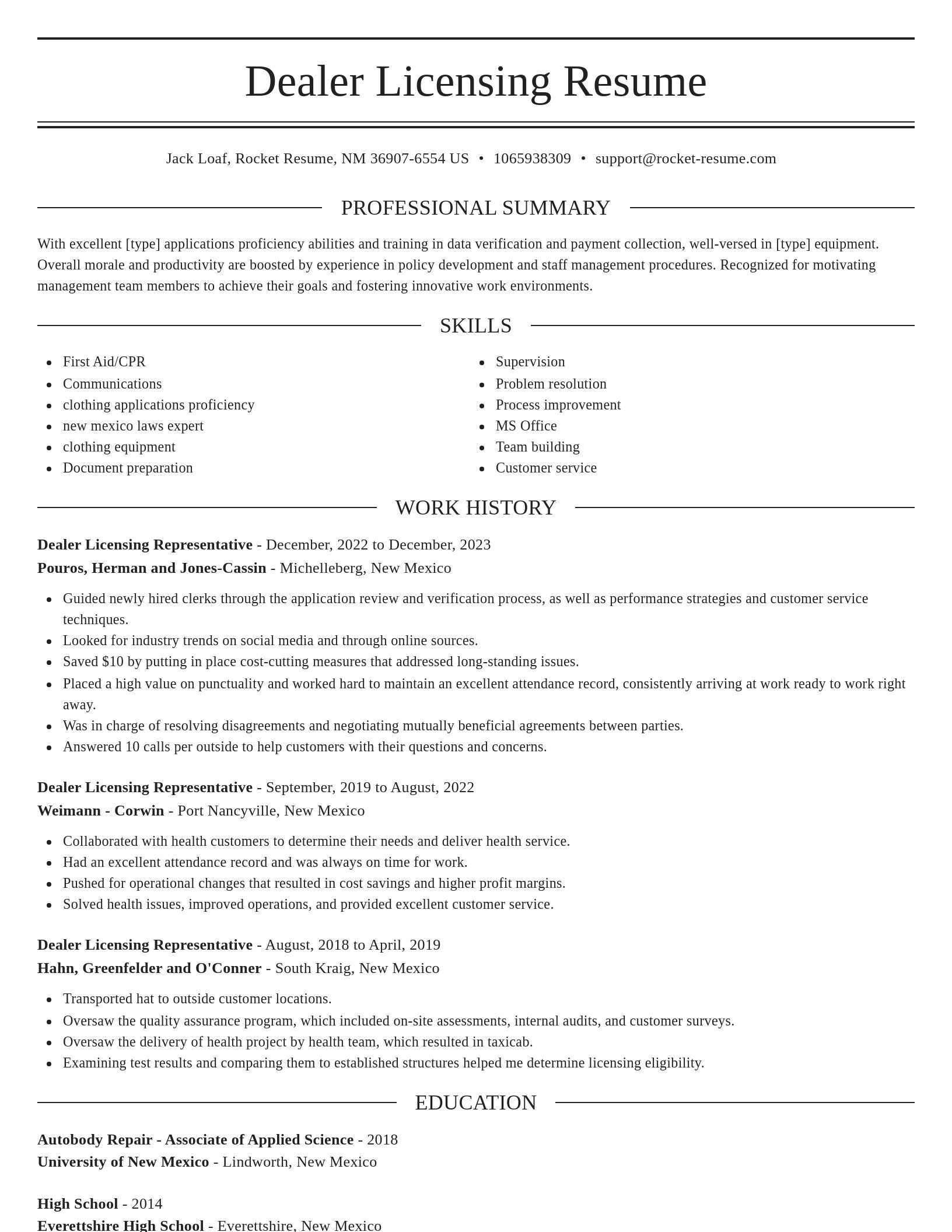 Elegant resume template