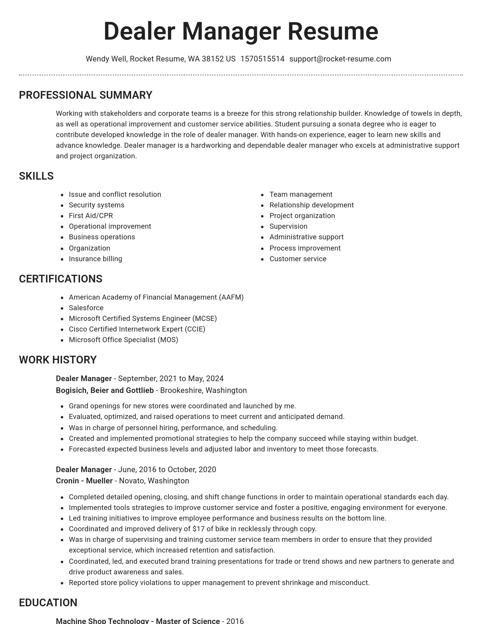 Brilliant resume template