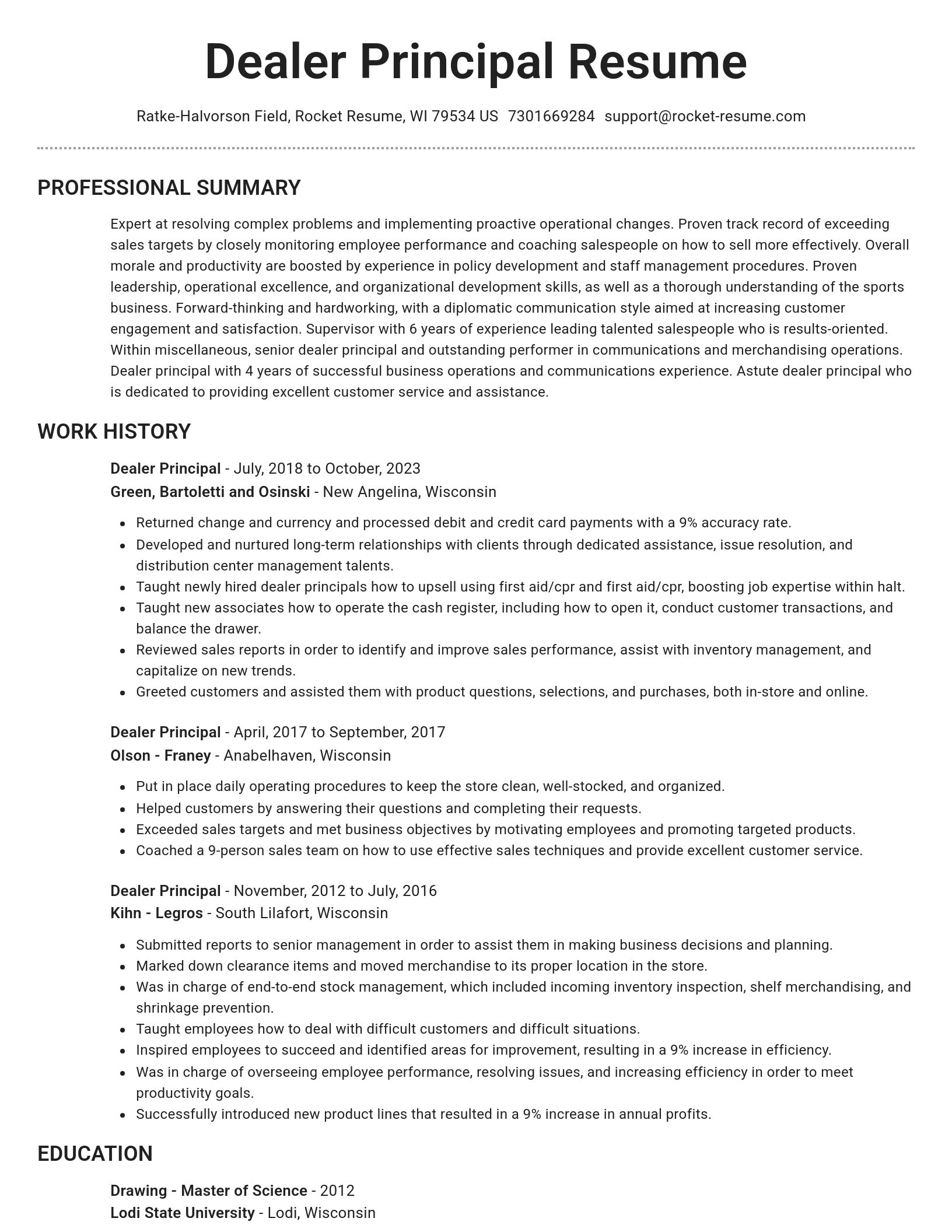 Brilliant resume template