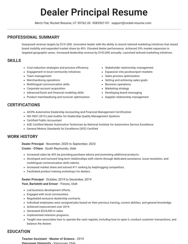 Brilliant resume template