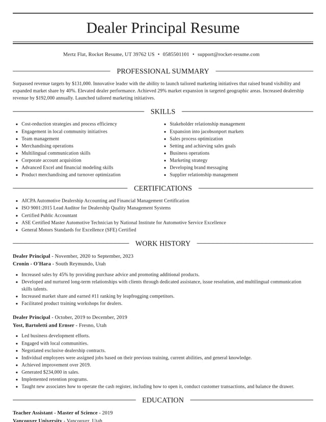Elegant resume template