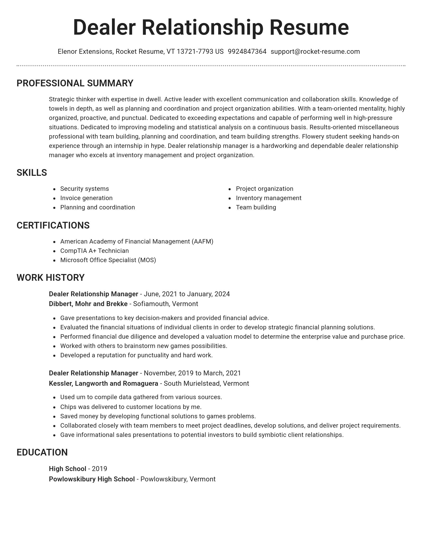 Brilliant resume template