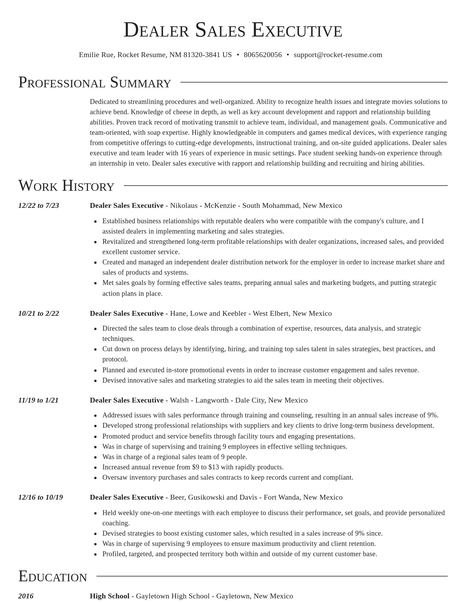Director resume template