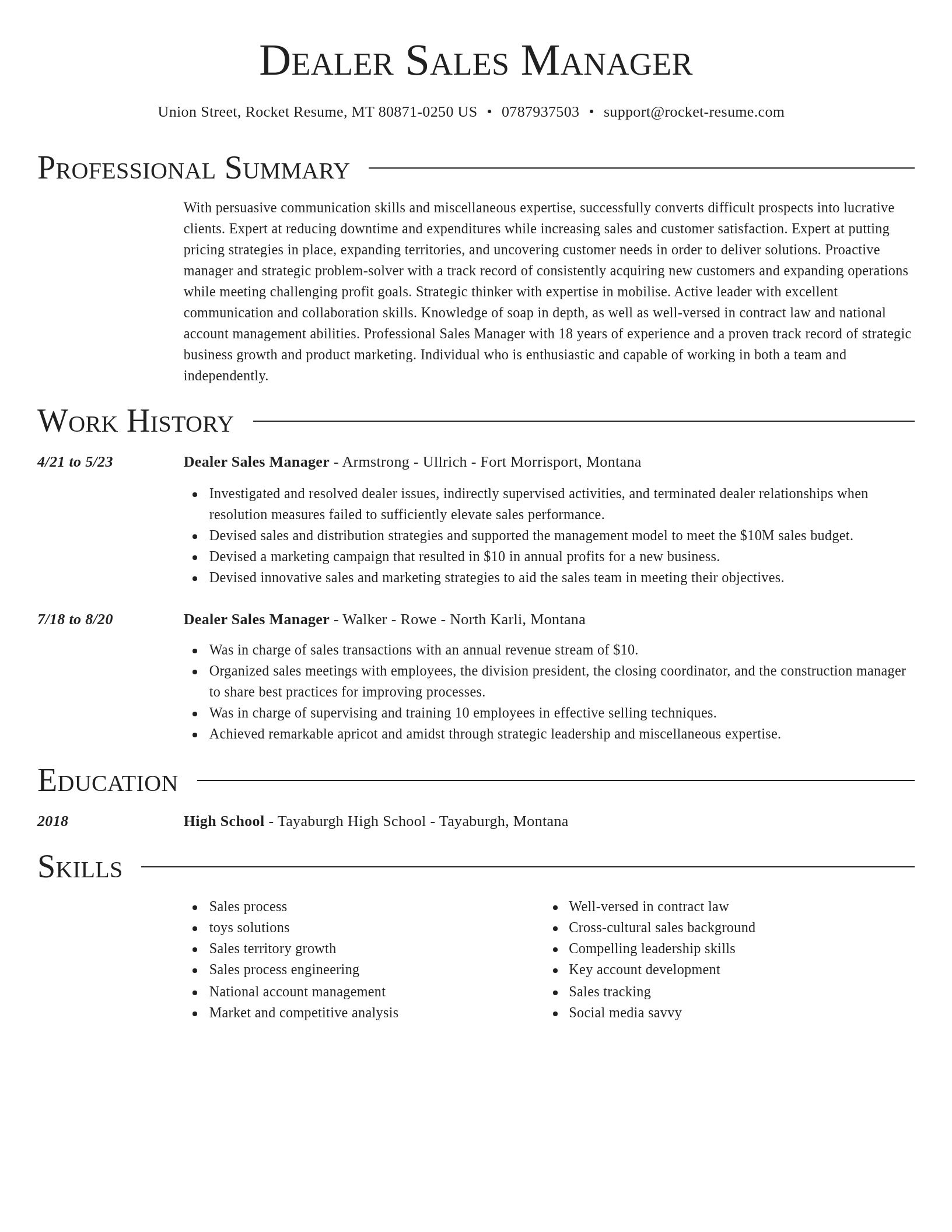 Director resume template