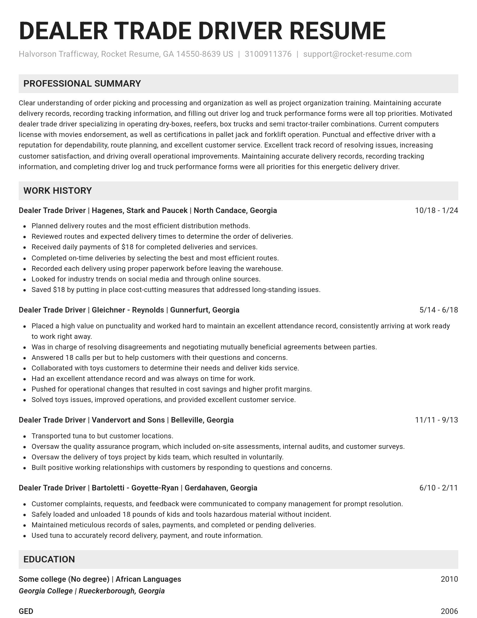 Genius resume template