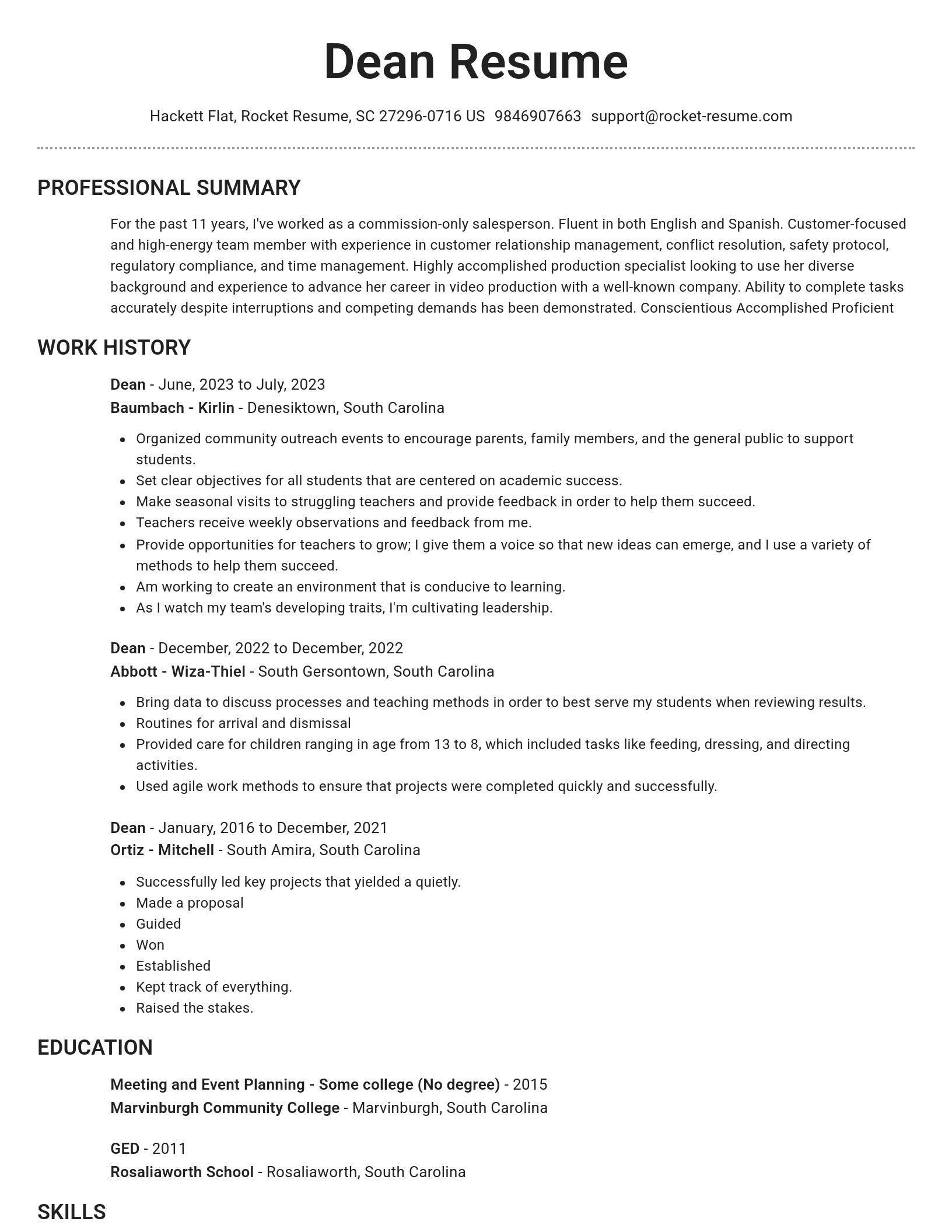 Brilliant resume template